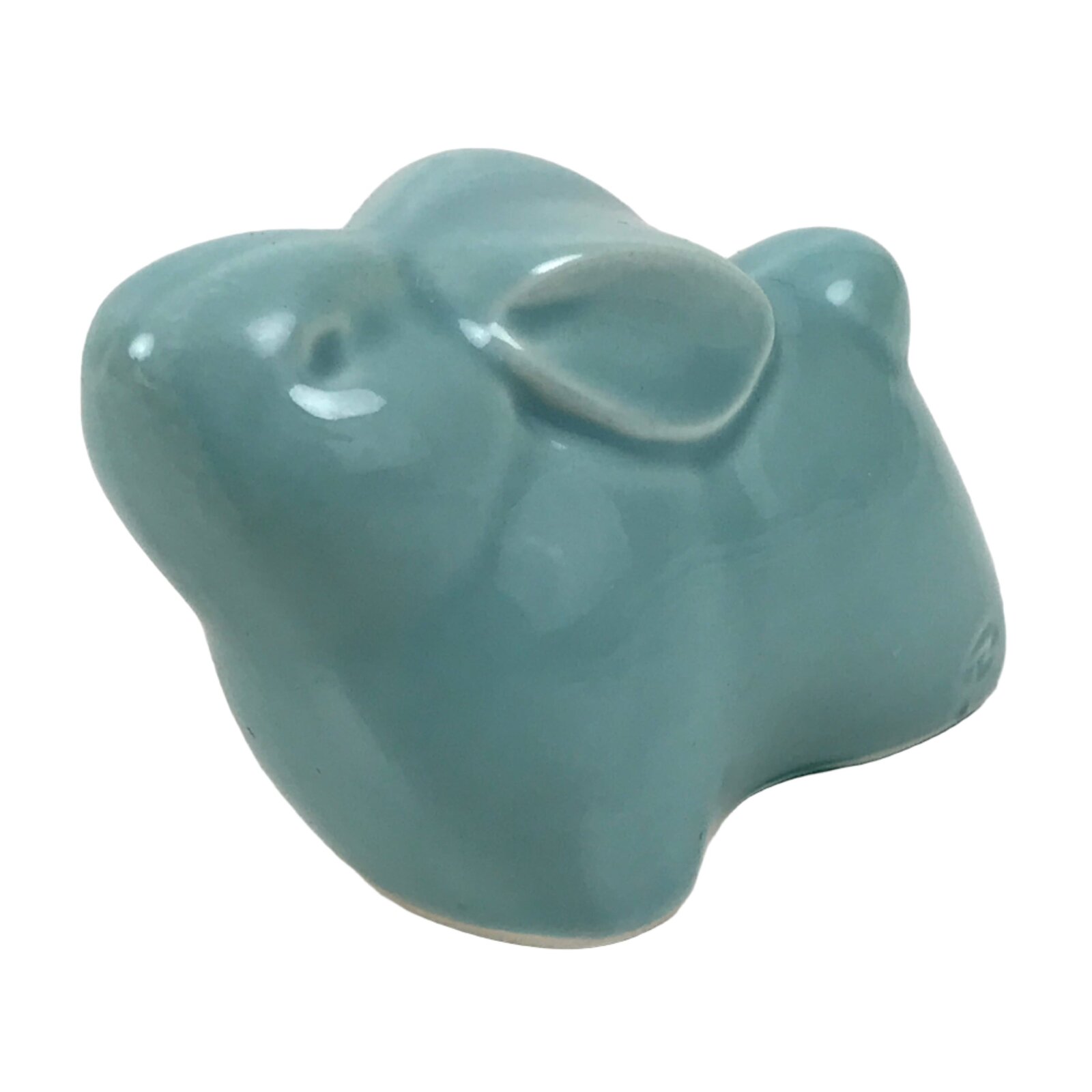 Japanese Ceramic Celadon Rabbit Figurine Vtg Zodiac Usagi Okimono Statue ST72