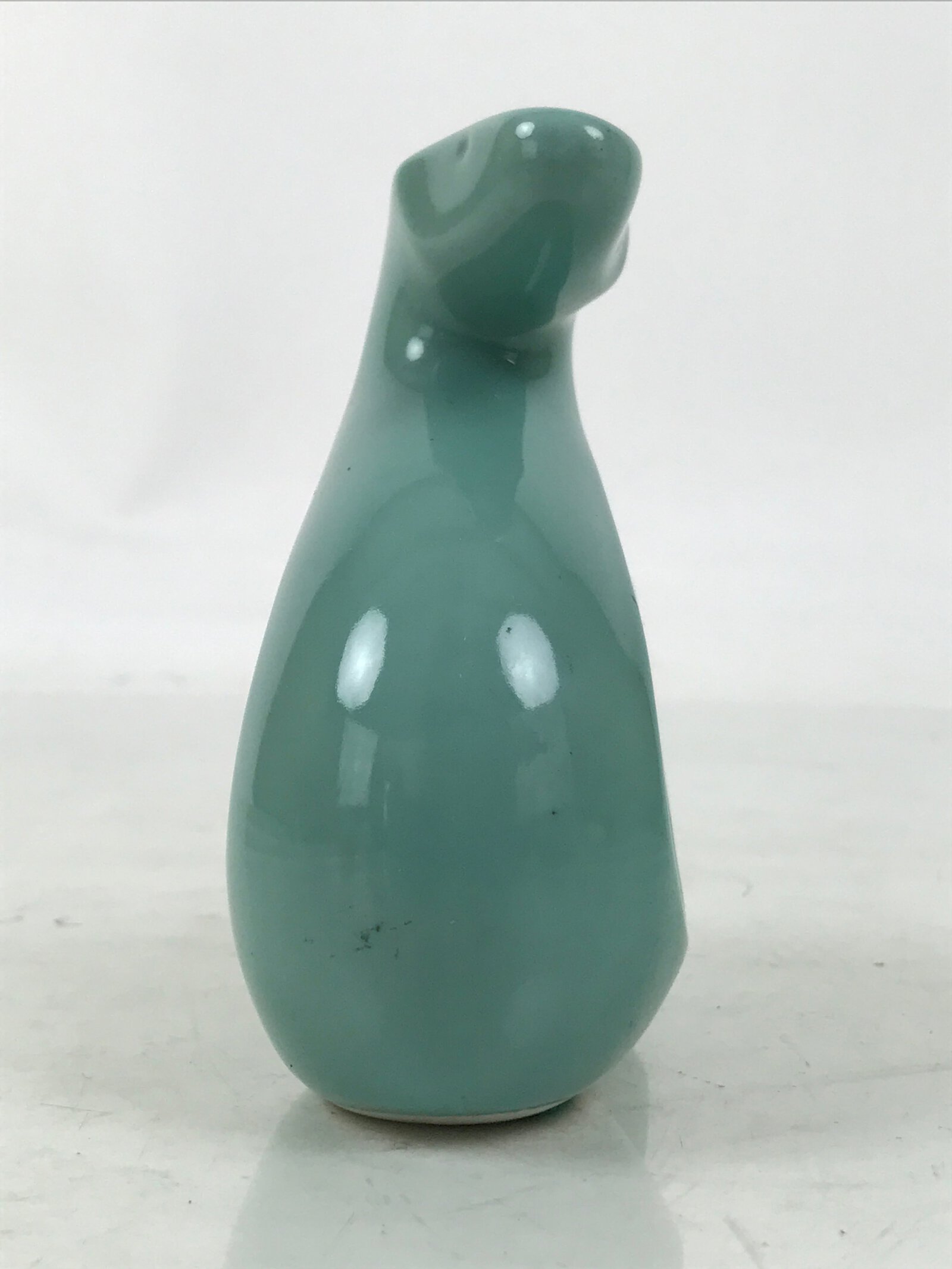 Japanese Ceramic Celadon Snake Figurine Vtg Zodiac Hebi Okimono Statue ST73