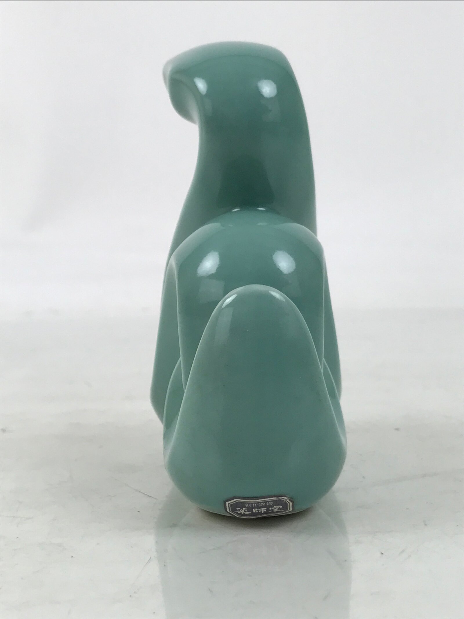 Japanese Ceramic Celadon Snake Figurine Vtg Zodiac Hebi Okimono Statue ST73
