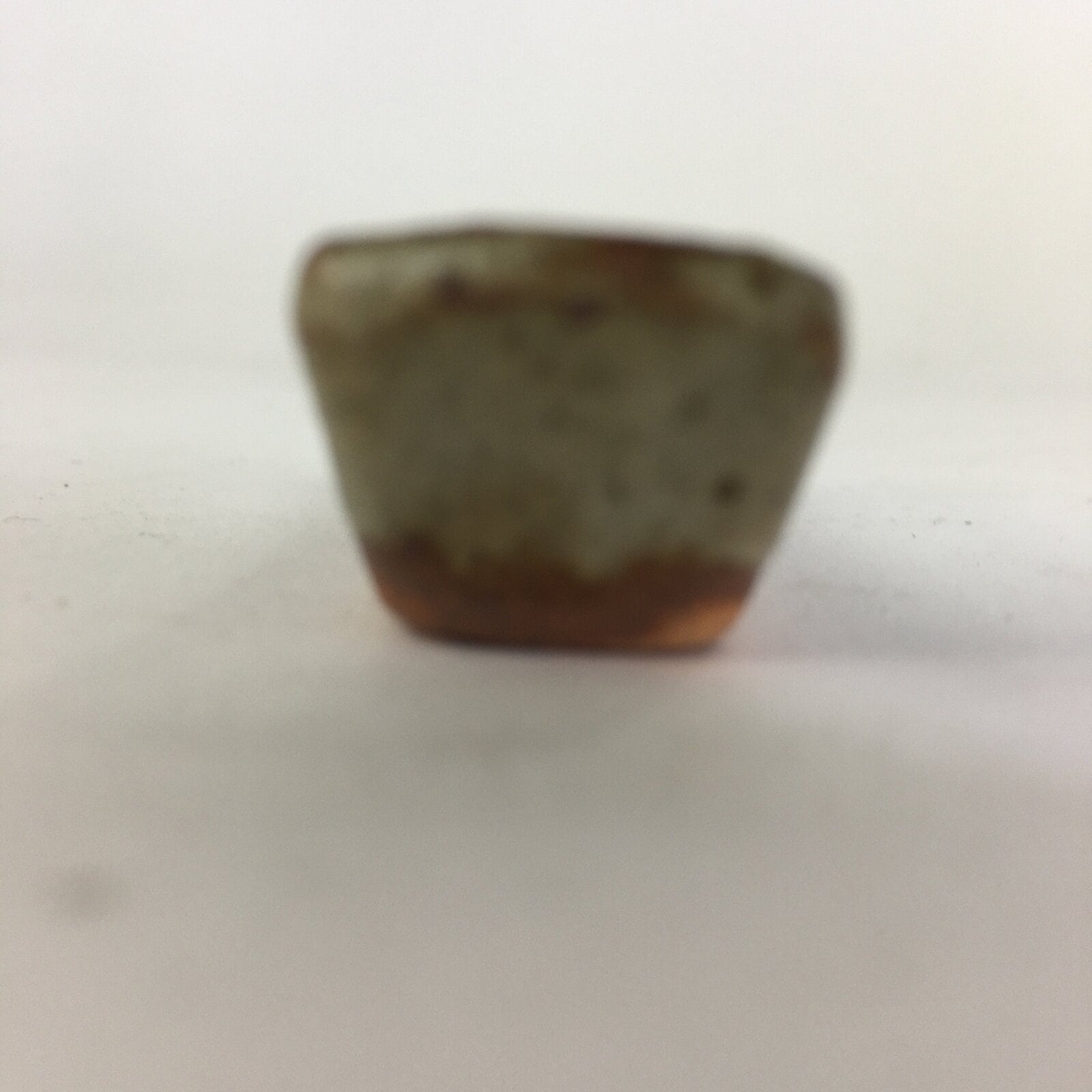 Japanese Ceramic Chopstick Rest Holder Vtg Rectangle White Brown Hashioki CR229