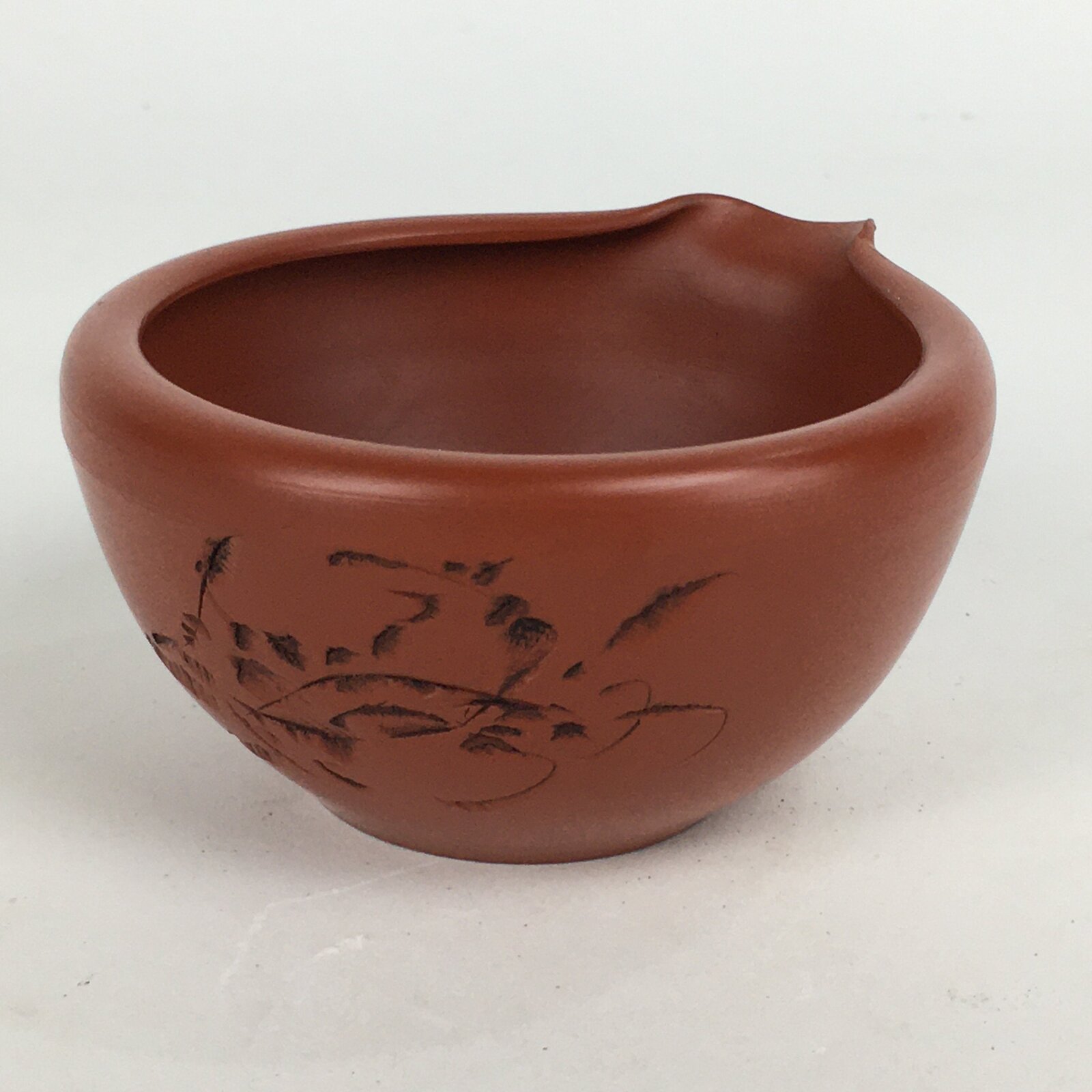 Japanese Ceramic Cooling Vessel Vtg Red Tea Ceremony Yusamashi Yuzamashi PP535