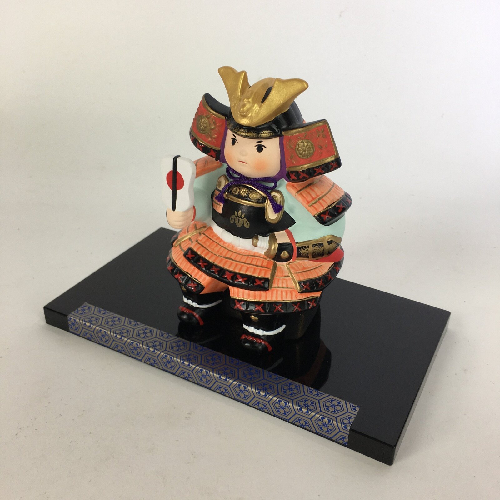 Japanese Ceramic Figure Ningyo Vtg Boy's Day Festival Figurine Okimono ID388