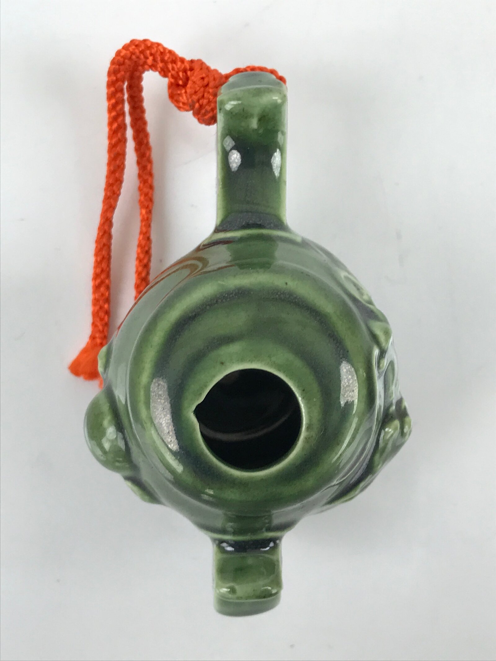 Japanese Ceramic Figurine Vtg Lucky Hammer Dragon Uchide no kozuchi Green DR523