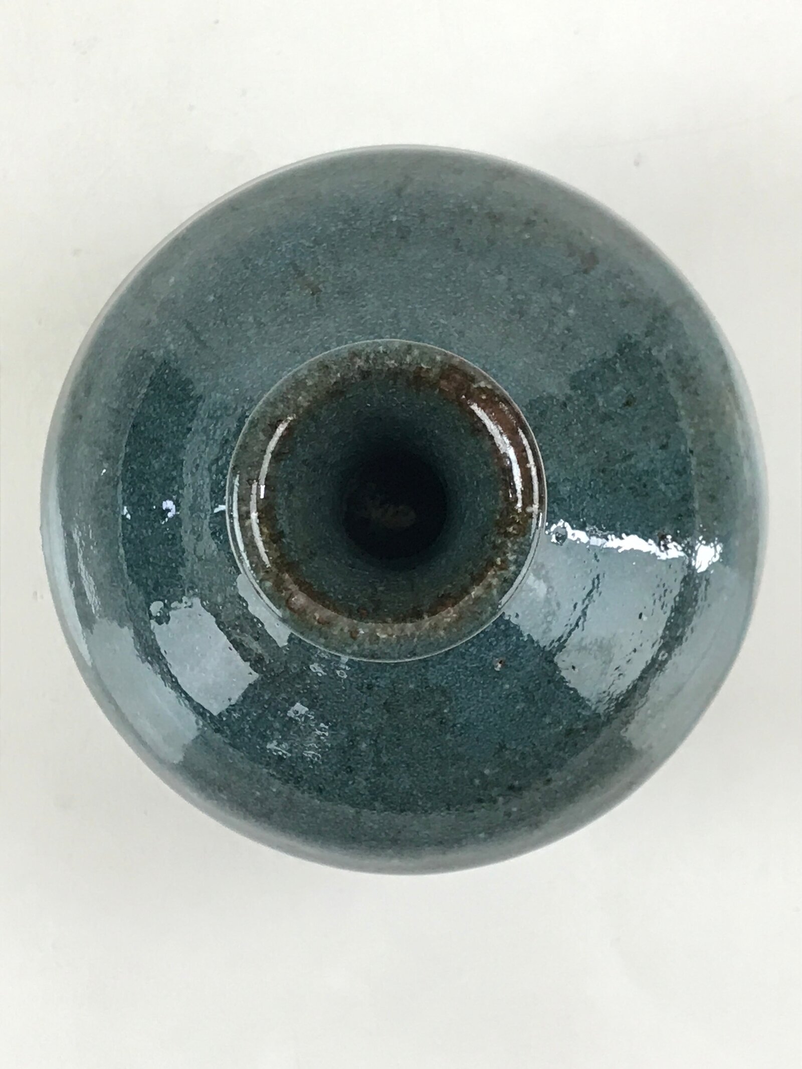 Japanese Ceramic Flower Vase Kabin Pottery Vtg Yakimono Ichirinzashi Gray FK39