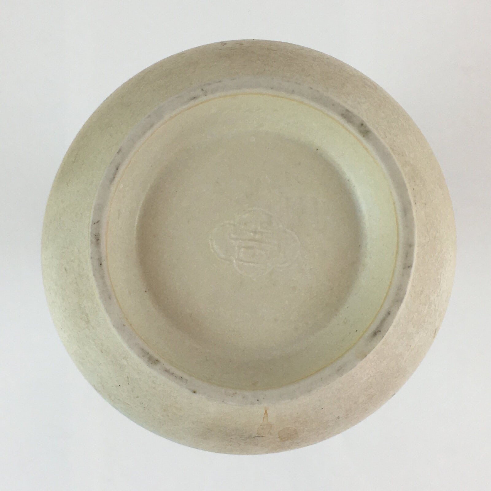 Japanese Ceramic Flower Vase Kabin Vtg White Green Pottery Ikebana FK2