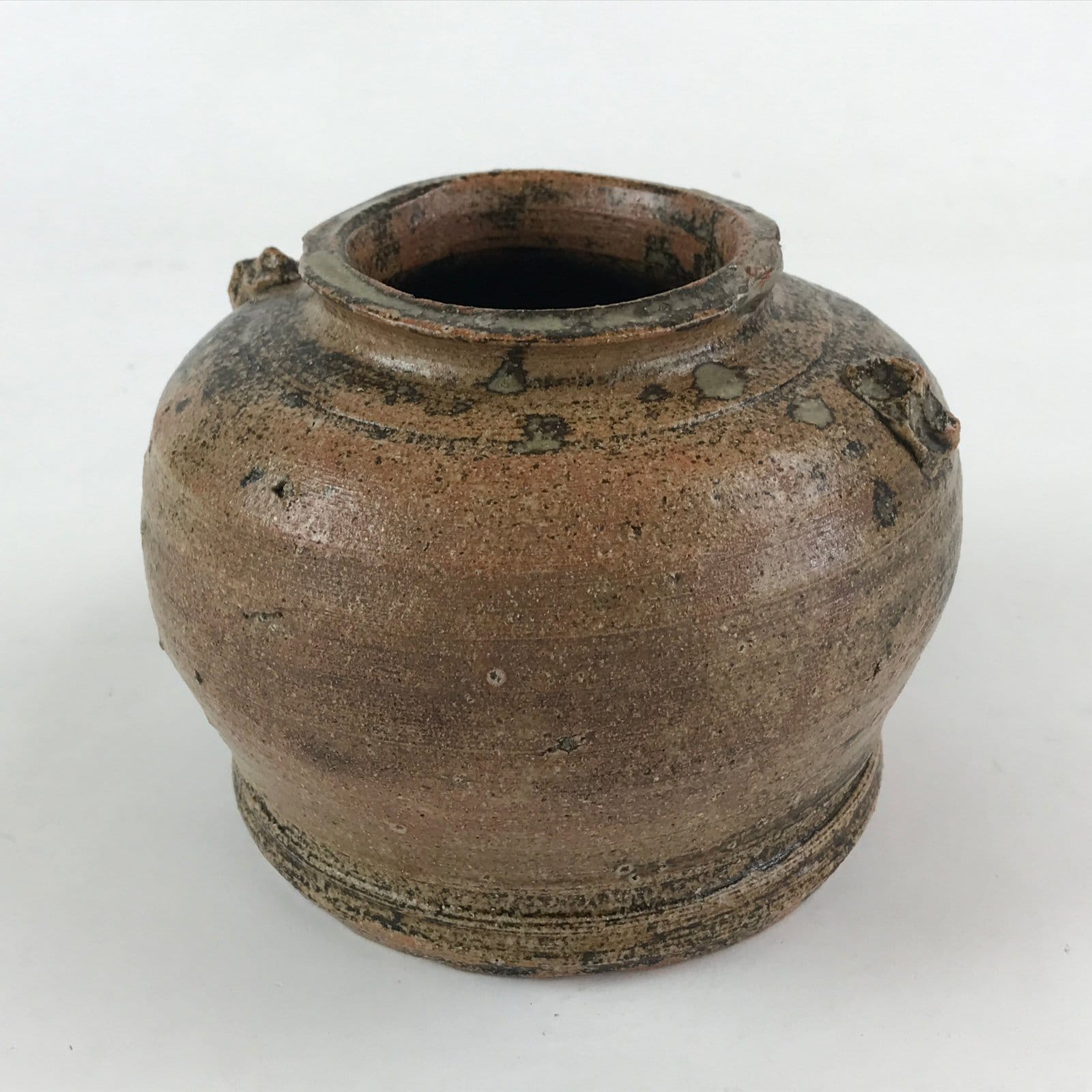 Japanese Ceramic Flower Vase Vtg Kabin Ikebana Flower Arrangement Brown FK64