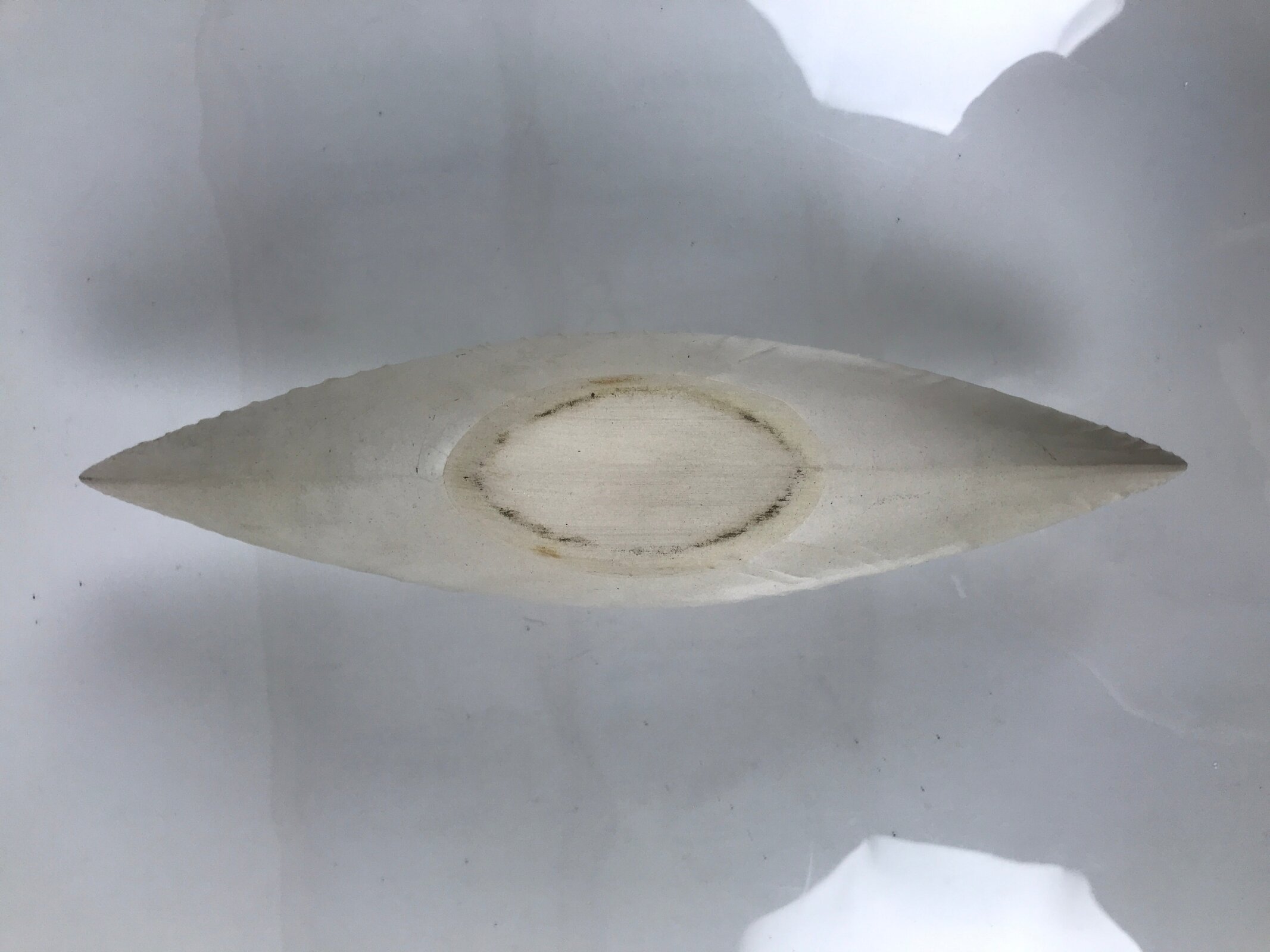 Japanese Ceramic Flower Vase Vtg Kabin White Wide Unique Textured Boat FK222