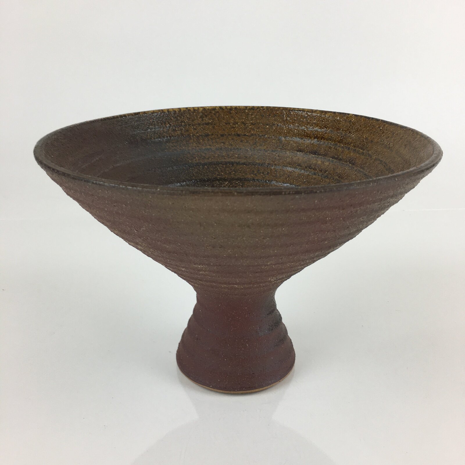 Japanese Ceramic Flower Vase Vtg Pottery Suiban Ikebana Arrangement PY123