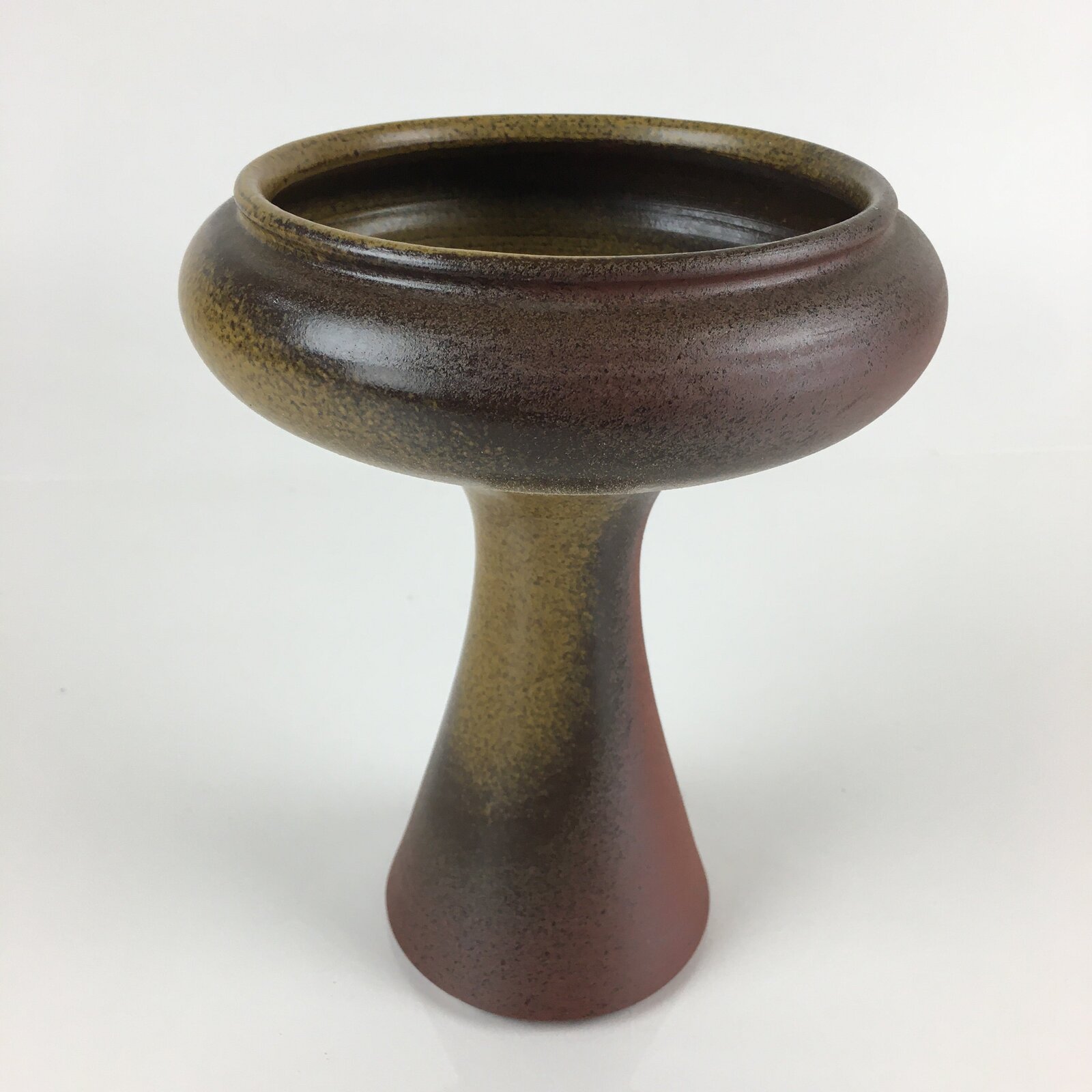 Japanese Ceramic Flower Vase Vtg Pottery Suiban Ikebana Arrangement PY124