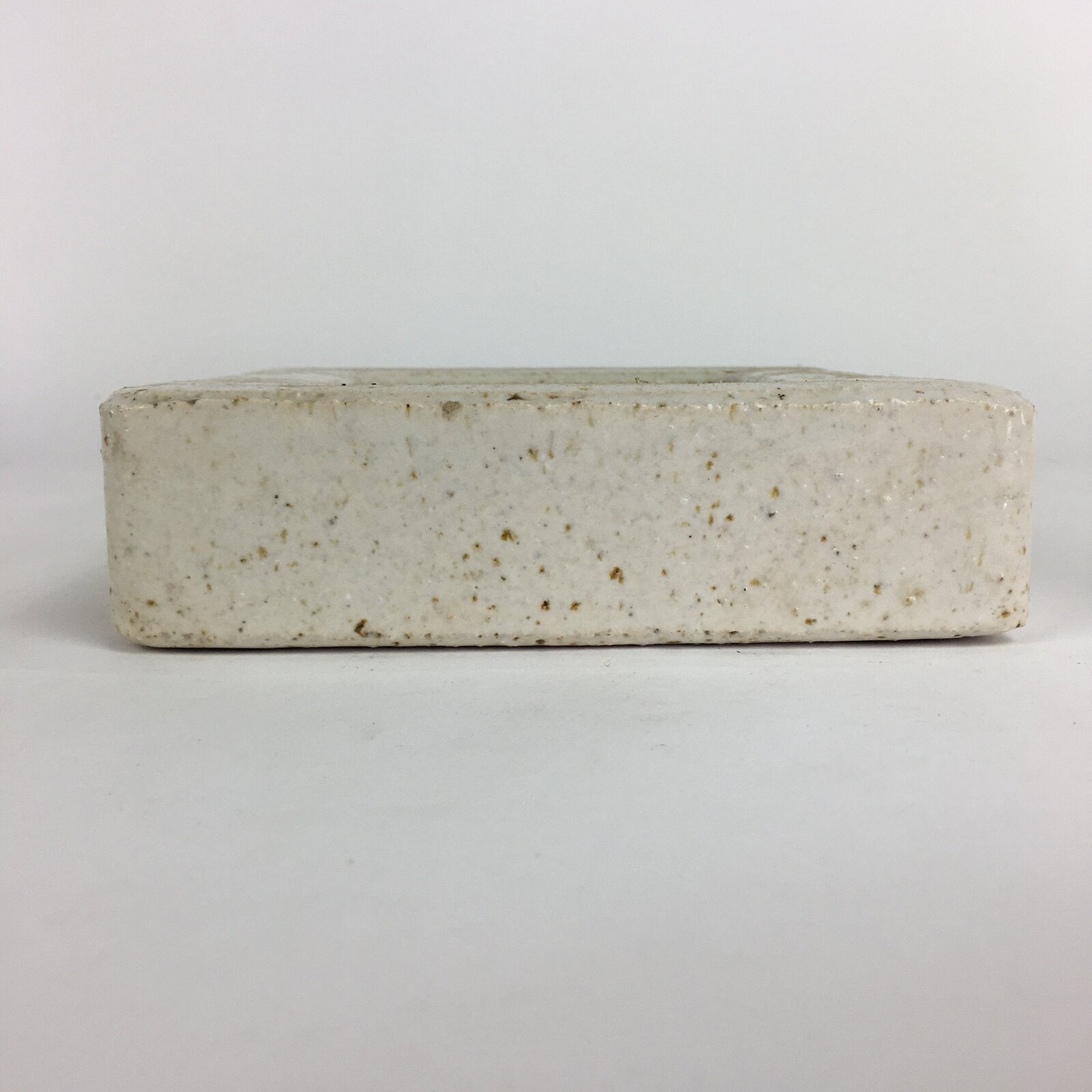 Japanese Ceramic Flower Vase Vtg Pottery Suiban Ikebana Arrangement White PP524