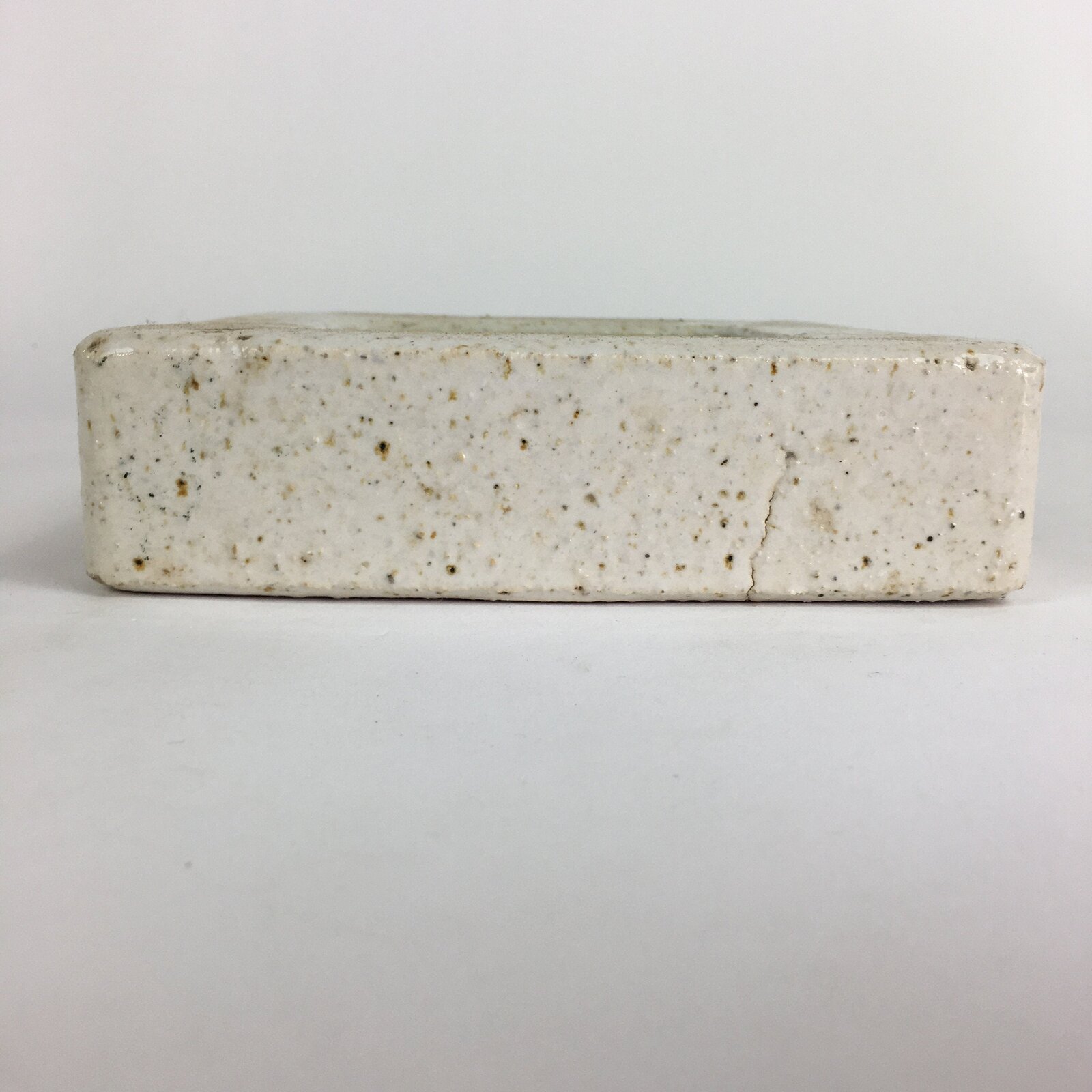 Japanese Ceramic Flower Vase Vtg Pottery Suiban Ikebana Arrangement White PP524