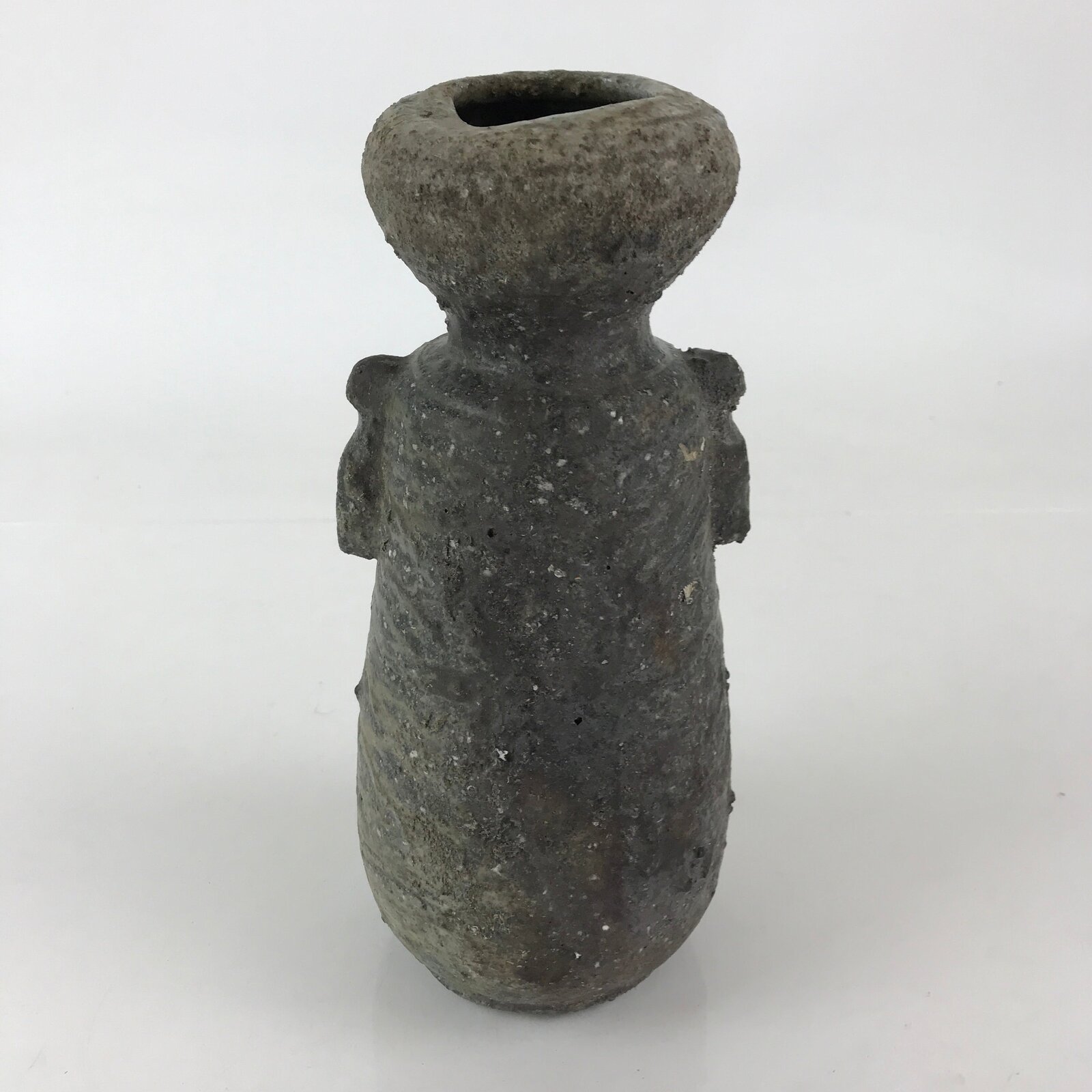 Japanese Ceramic Flower Vase Vtg Rough Surface Kabin Ikebana Arrangement FK23