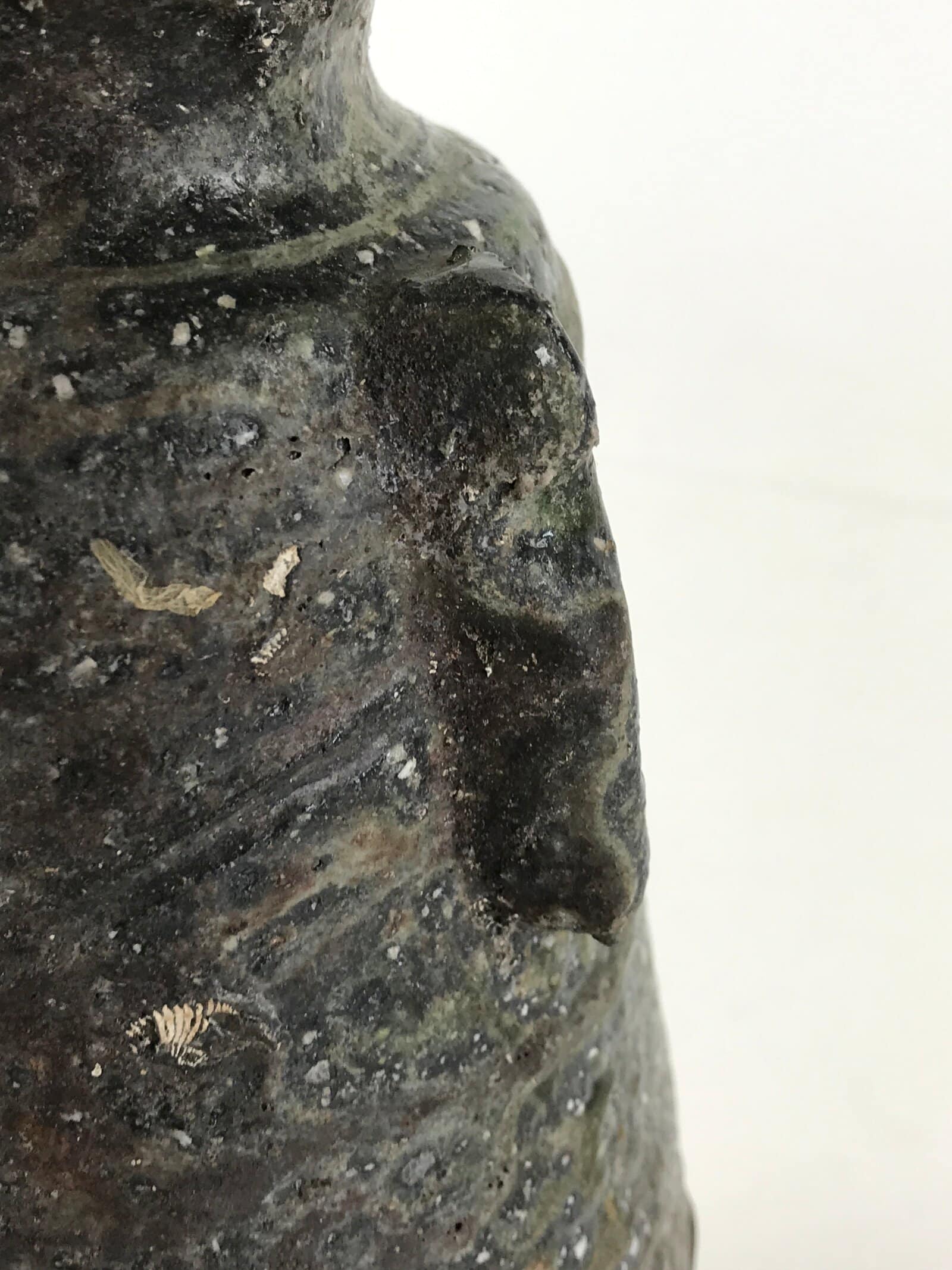 Japanese Ceramic Flower Vase Vtg Rough Surface Kabin Ikebana Arrangement FK23