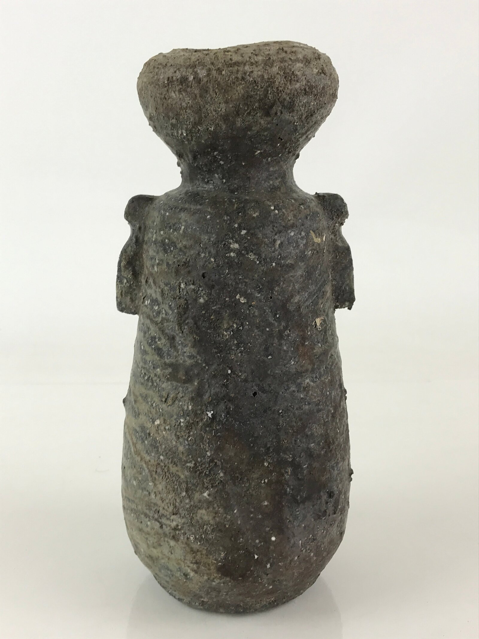 Japanese Ceramic Flower Vase Vtg Rough Surface Kabin Ikebana Arrangement FK23