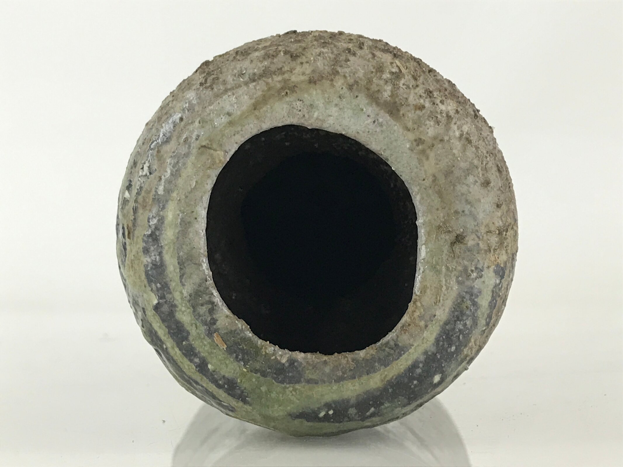 Japanese Ceramic Flower Vase Vtg Rough Surface Kabin Ikebana Arrangement FK23