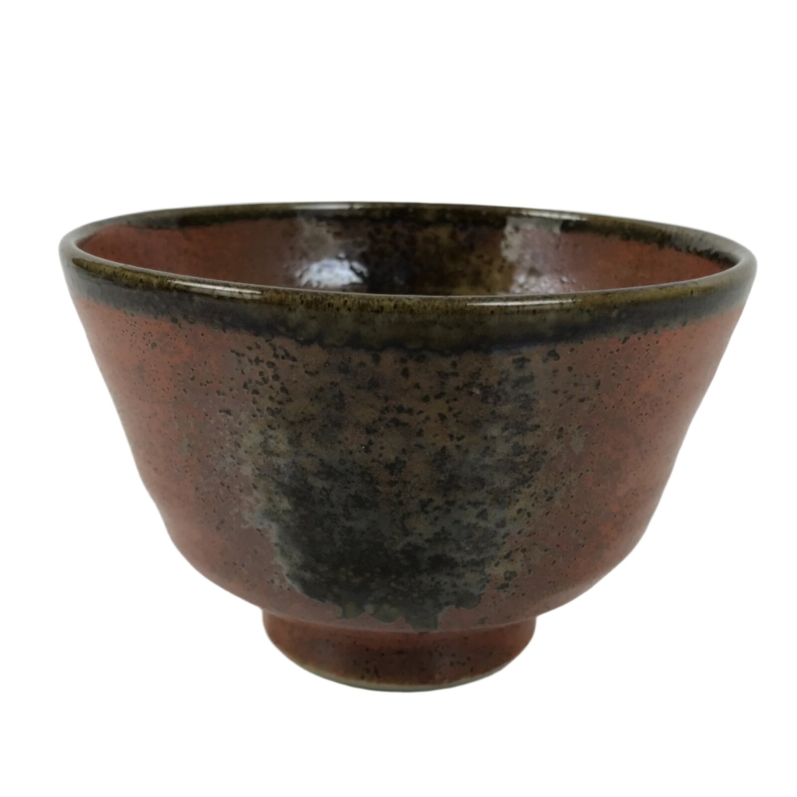 Japanese Ceramic Green Tea Bowl Matcha Chawan Vtg Donburi Kaikan Brown CHB103