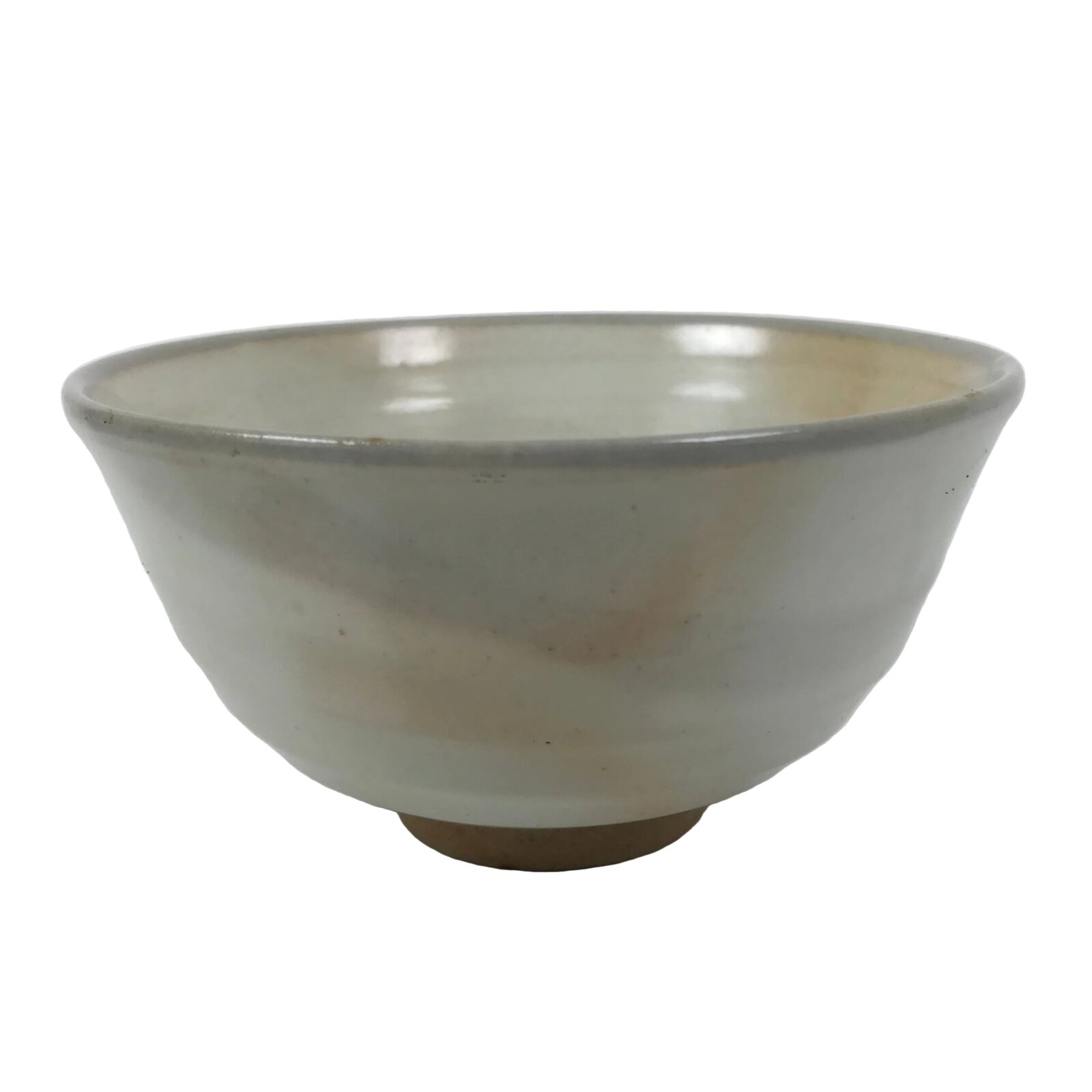 Japanese Ceramic Green Tea Bowl Matcha Chawan Vtg Hagi Ware White Pottery CHB130