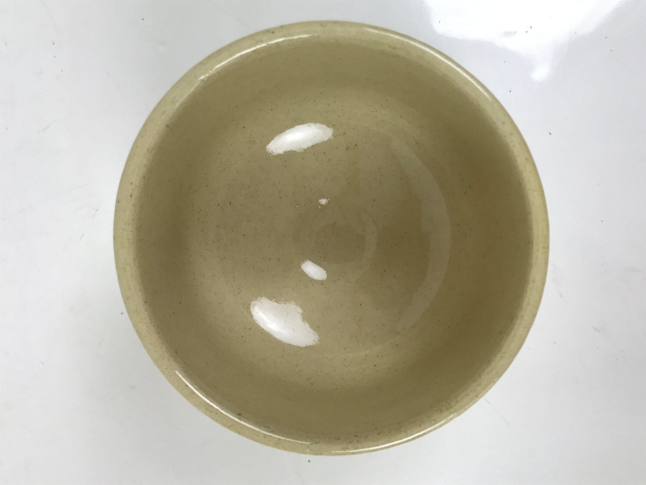 Japanese Ceramic Green Tea Bowl Matcha Chawan Vtg Kiseto Tea Ceremony CHB102