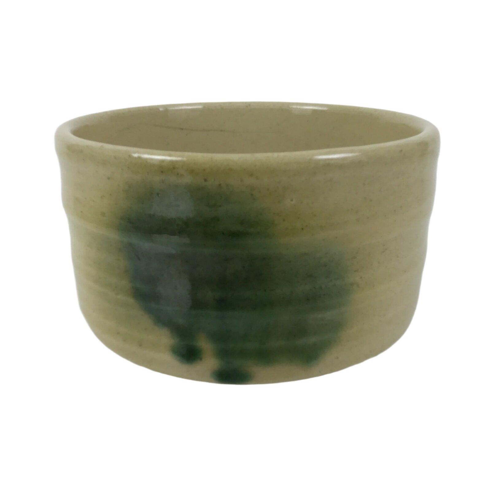 Japanese Ceramic Green Tea Bowl Matcha Chawan Vtg Kiseto Tea Ceremony CHB108