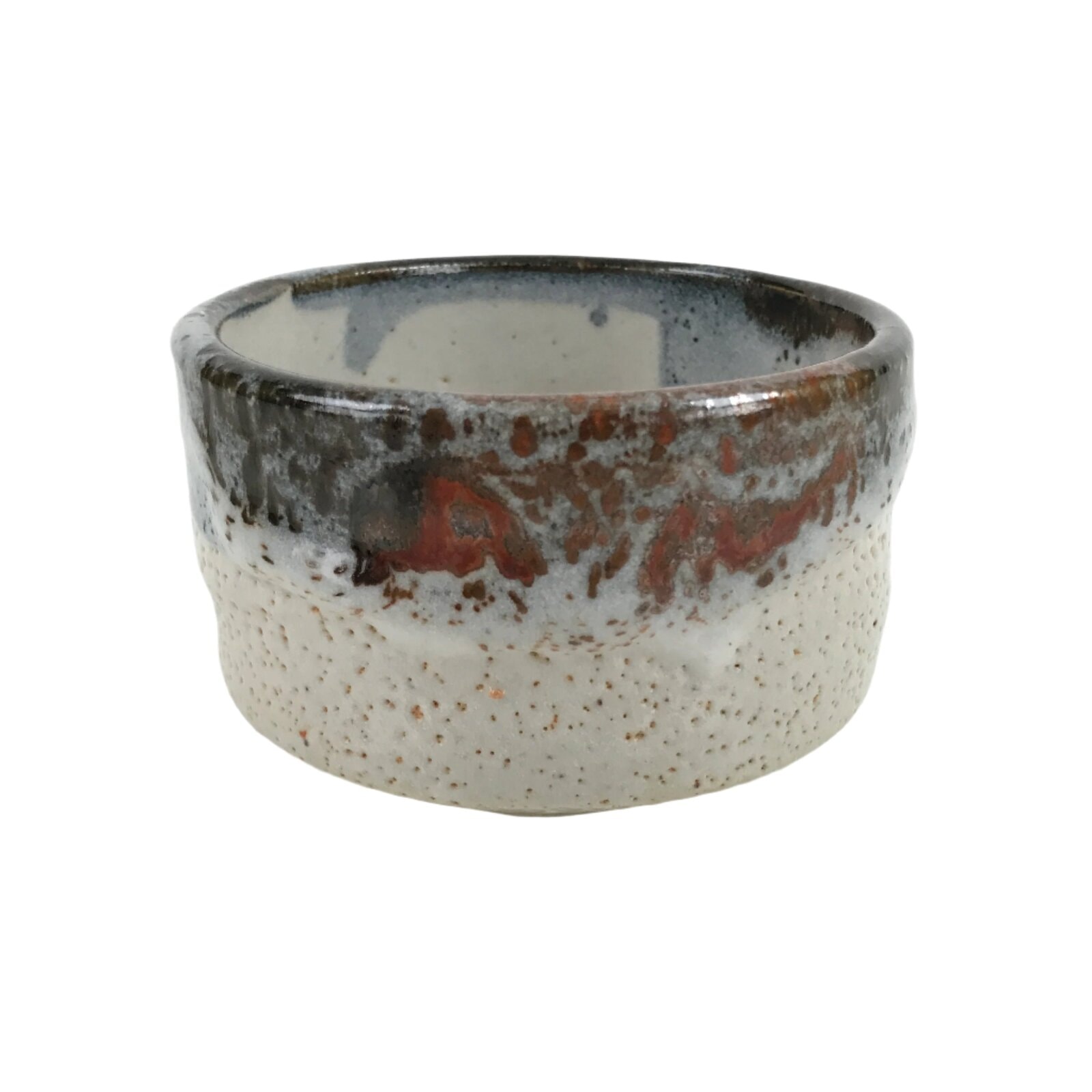 Japanese Ceramic Green Tea Bowl Matcha Chawan Vtg Shino Ware CHB68