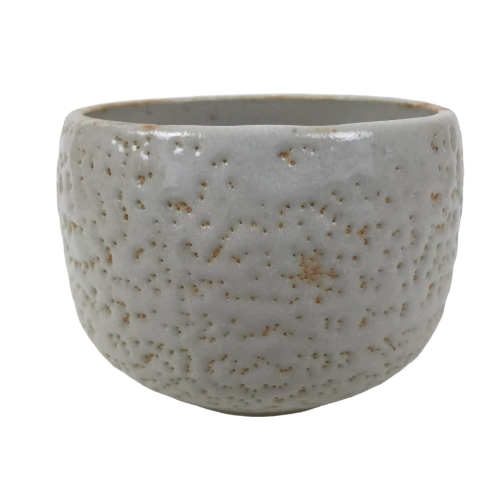 Japanese Ceramic Green Tea Bowl Matcha Chawan Vtg Shino Ware Pink CHB107