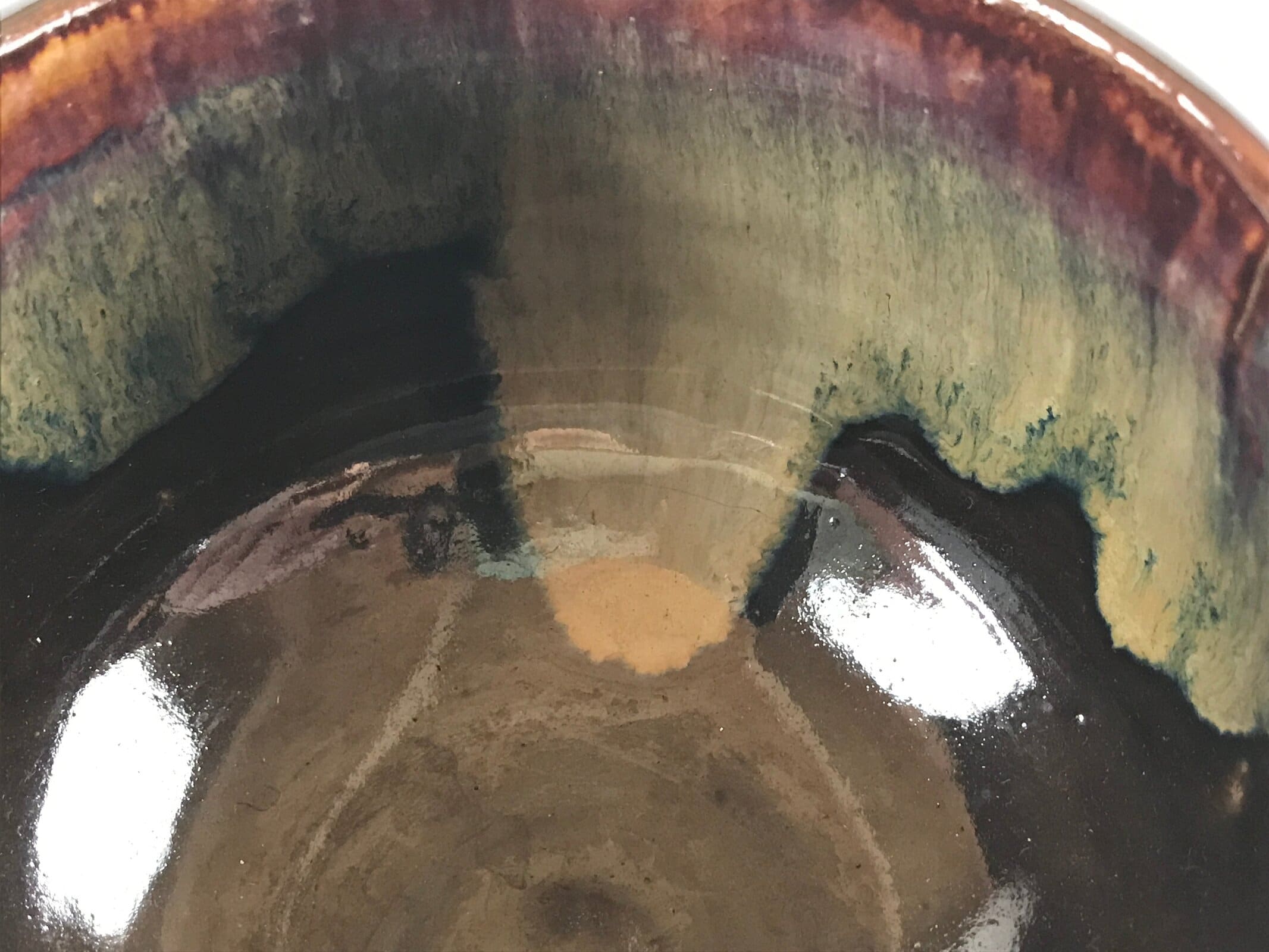 Japanese Ceramic Green Tea Bowl Vtg Dark Brown Matcha Chawan Sado GTB990