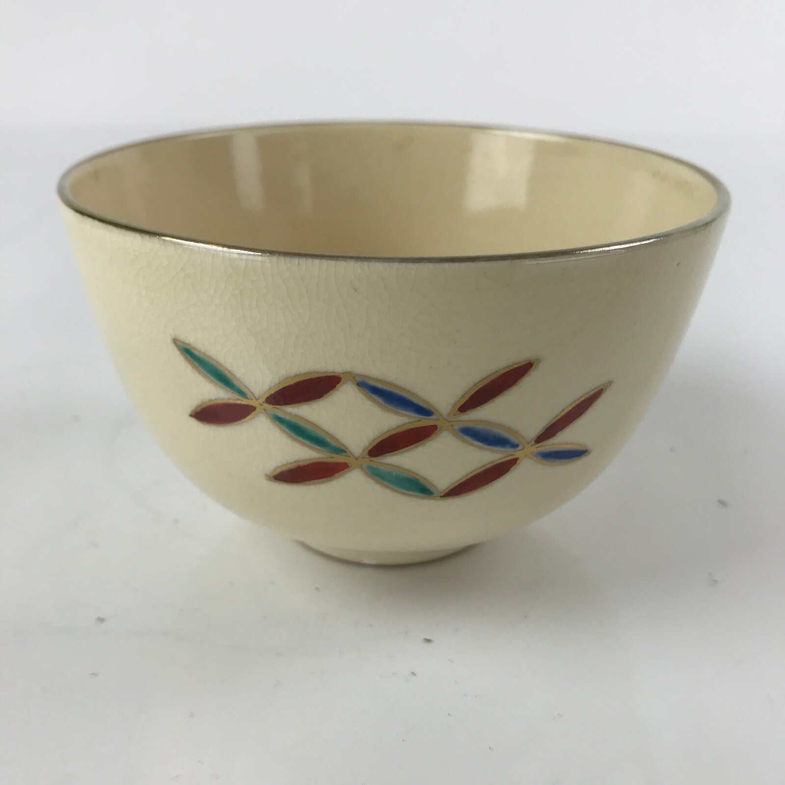 Japanese Ceramic Green Tea Ceremony Bowl Matcha Chawan Kyo Ware Beige CHB33