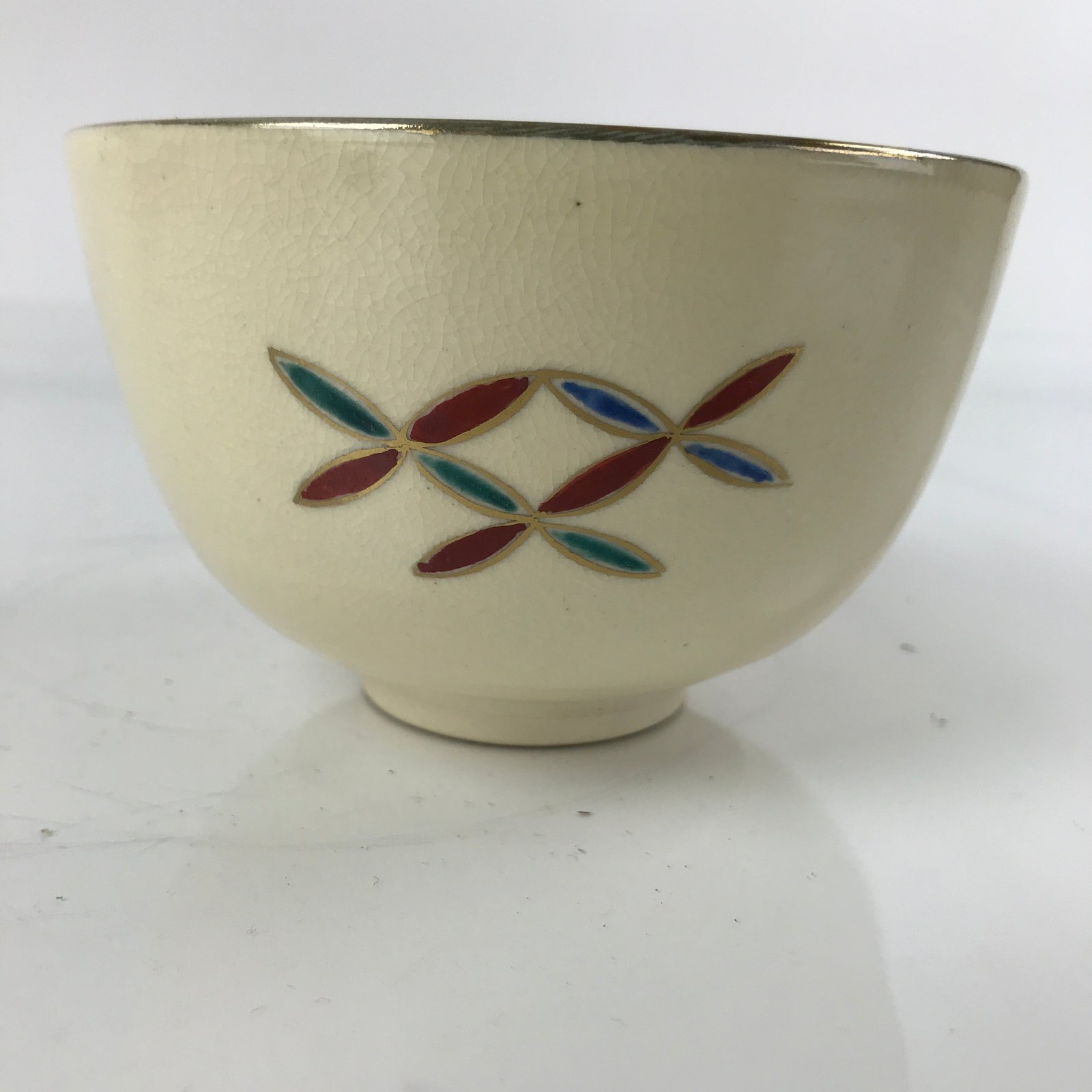 Japanese Ceramic Green Tea Ceremony Bowl Matcha Chawan Kyo Ware Beige CHB33