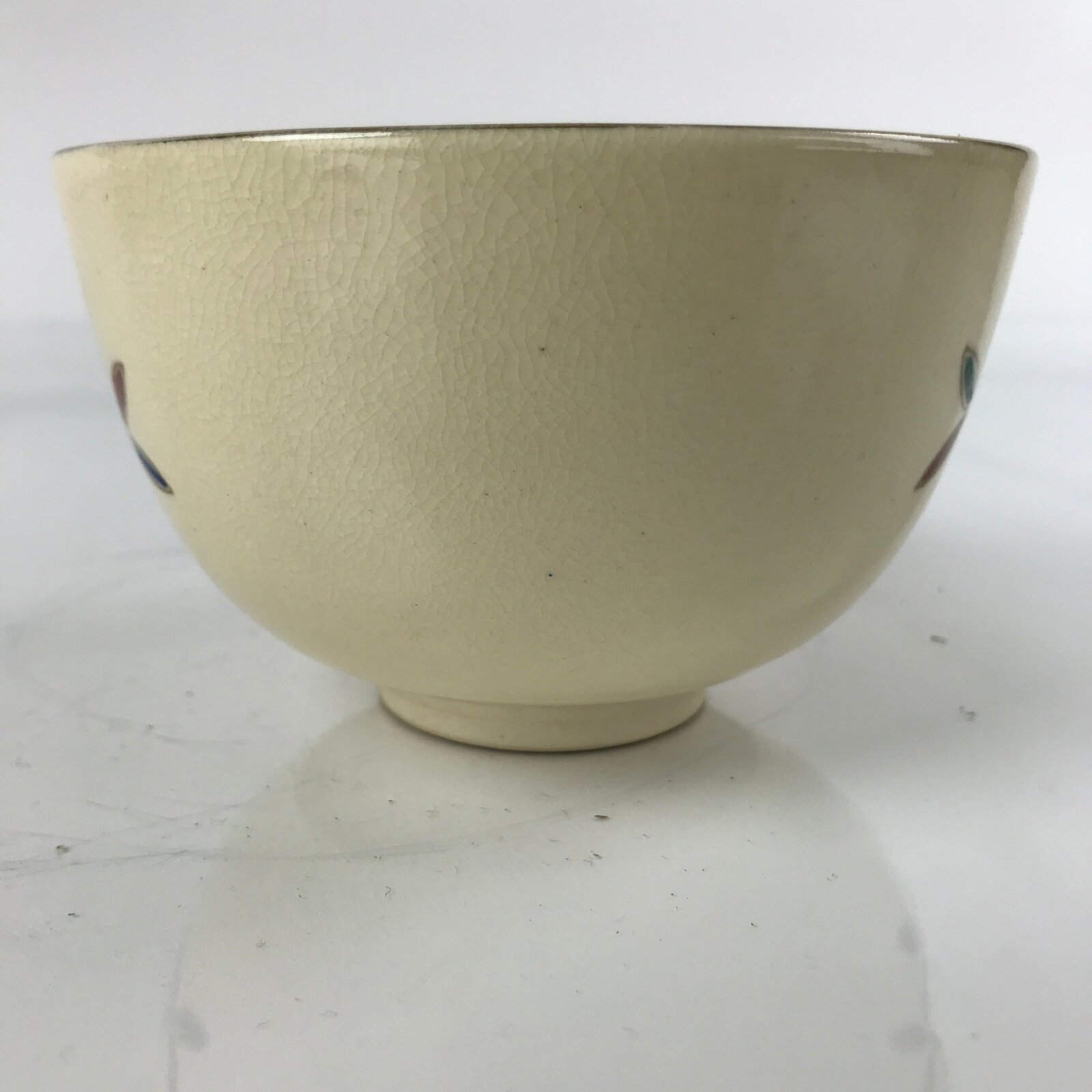 Japanese Ceramic Green Tea Ceremony Bowl Matcha Chawan Kyo Ware Beige CHB33