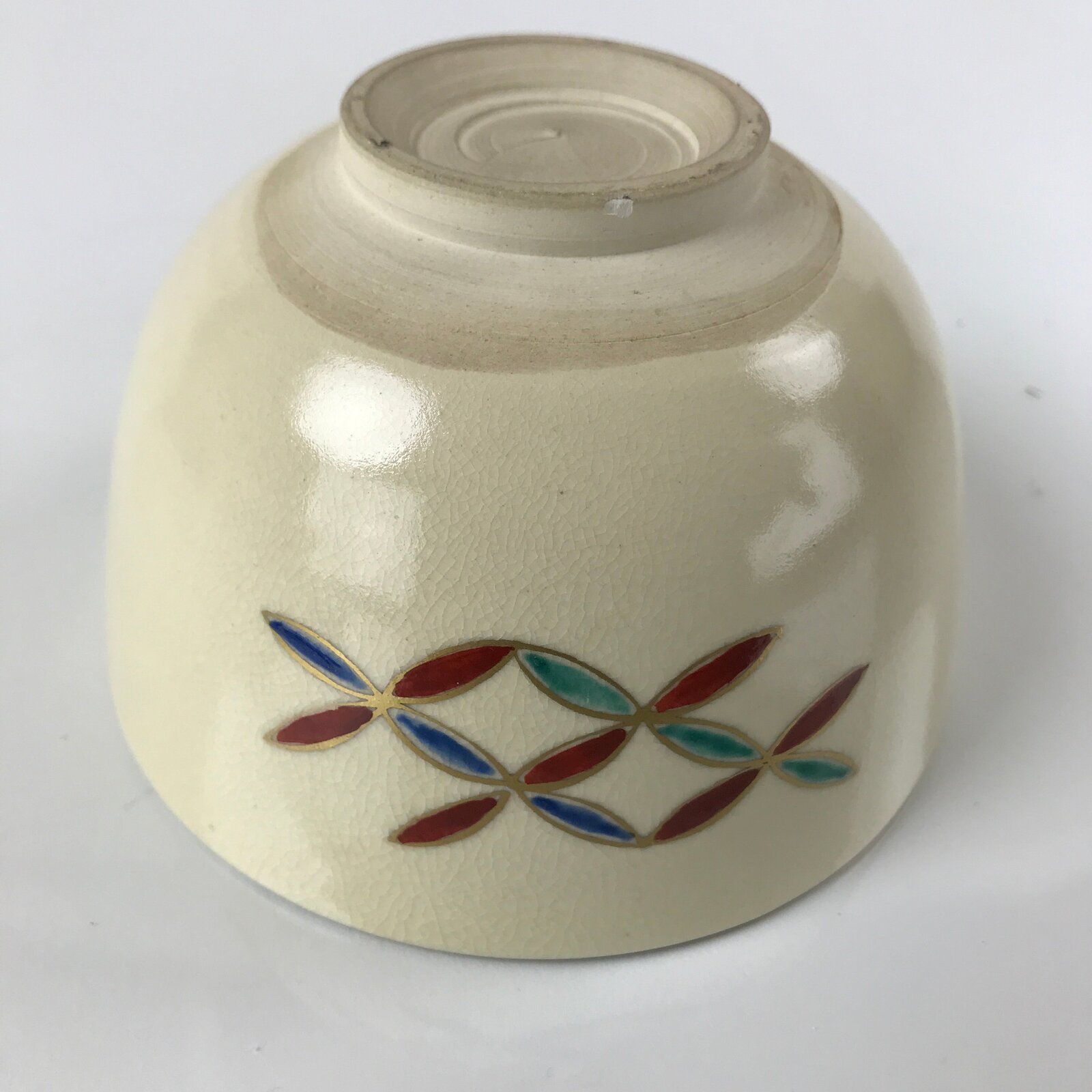 Japanese Ceramic Green Tea Ceremony Bowl Matcha Chawan Kyo Ware Beige CHB33