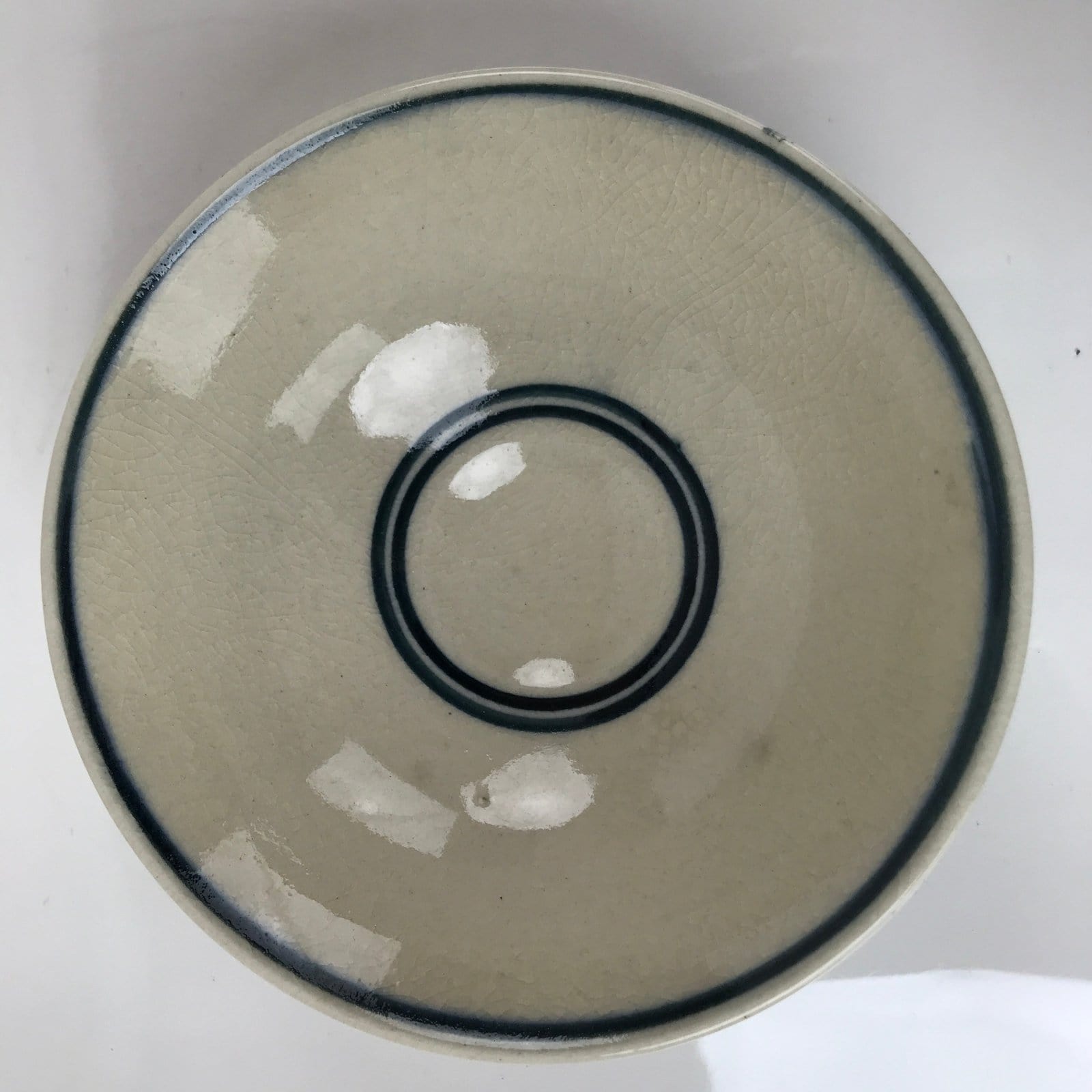 Japanese Ceramic Green Tea Ceremony Bowl Matcha Chawan White Blue Floral CHB35