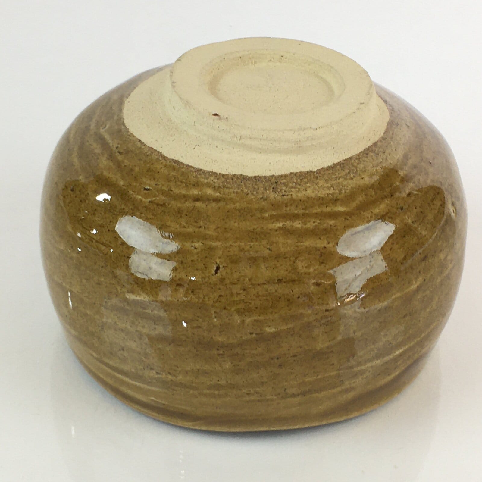 Japanese Ceramic Green Tea Ceremony Bowl Vtg Chawan Brown Glaze Pottery GTB952