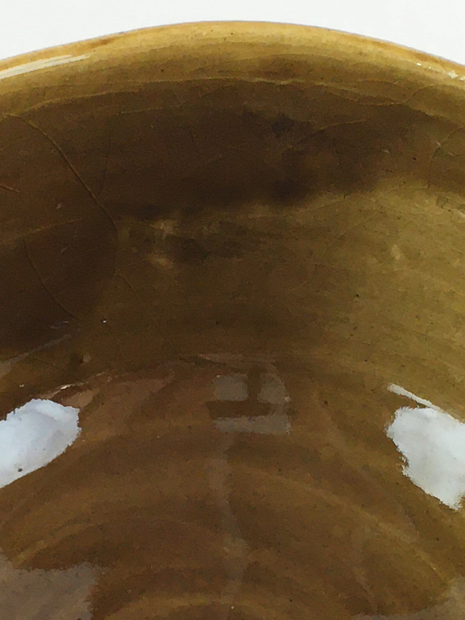 Japanese Ceramic Green Tea Ceremony Bowl Vtg Chawan Brown Glaze Pottery GTB952