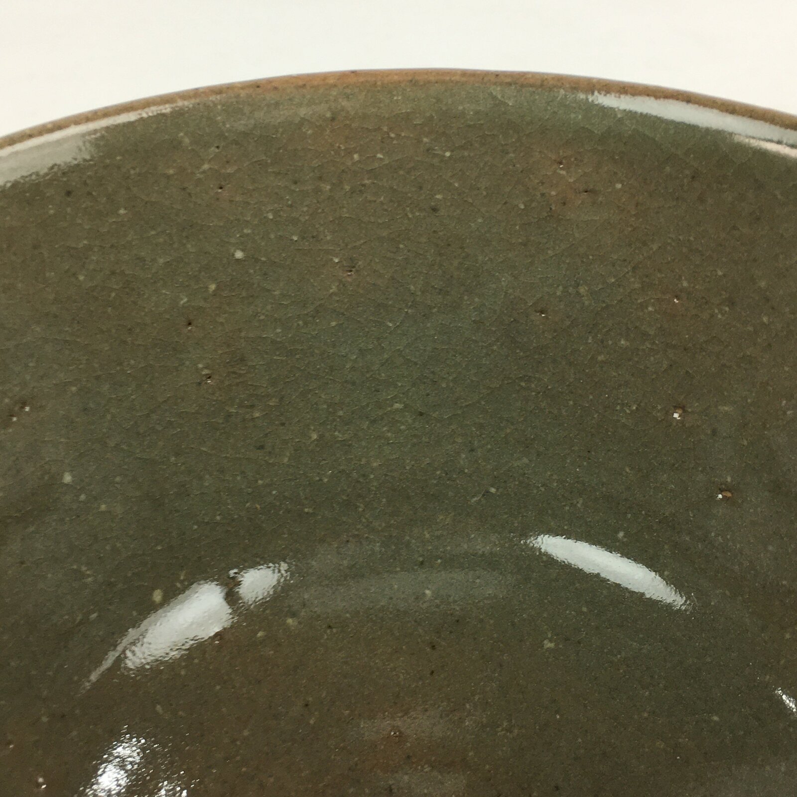 Japanese Ceramic Green Tea Ceremony Bowl Vtg Matcha Chawan Crane Pottery GTB912