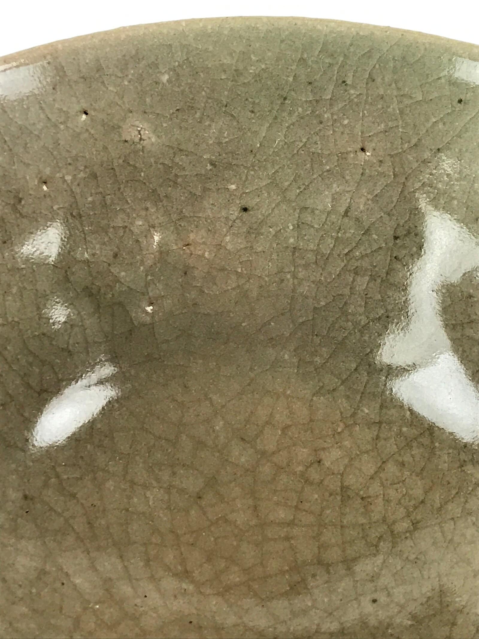 Japanese Ceramic Green Tea Ceremony Bowl Vtg Matcha Chawan Crane Pottery GTB970