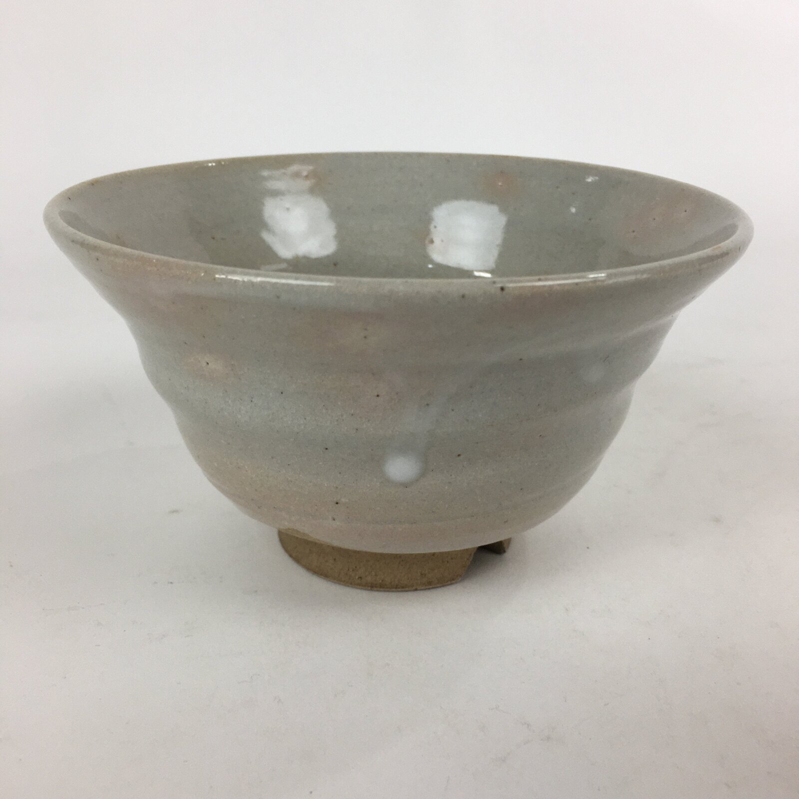 Japanese Ceramic Hagi Ware Tea Ceremony Bowl Vtg Chawan White Pottery GTB808
