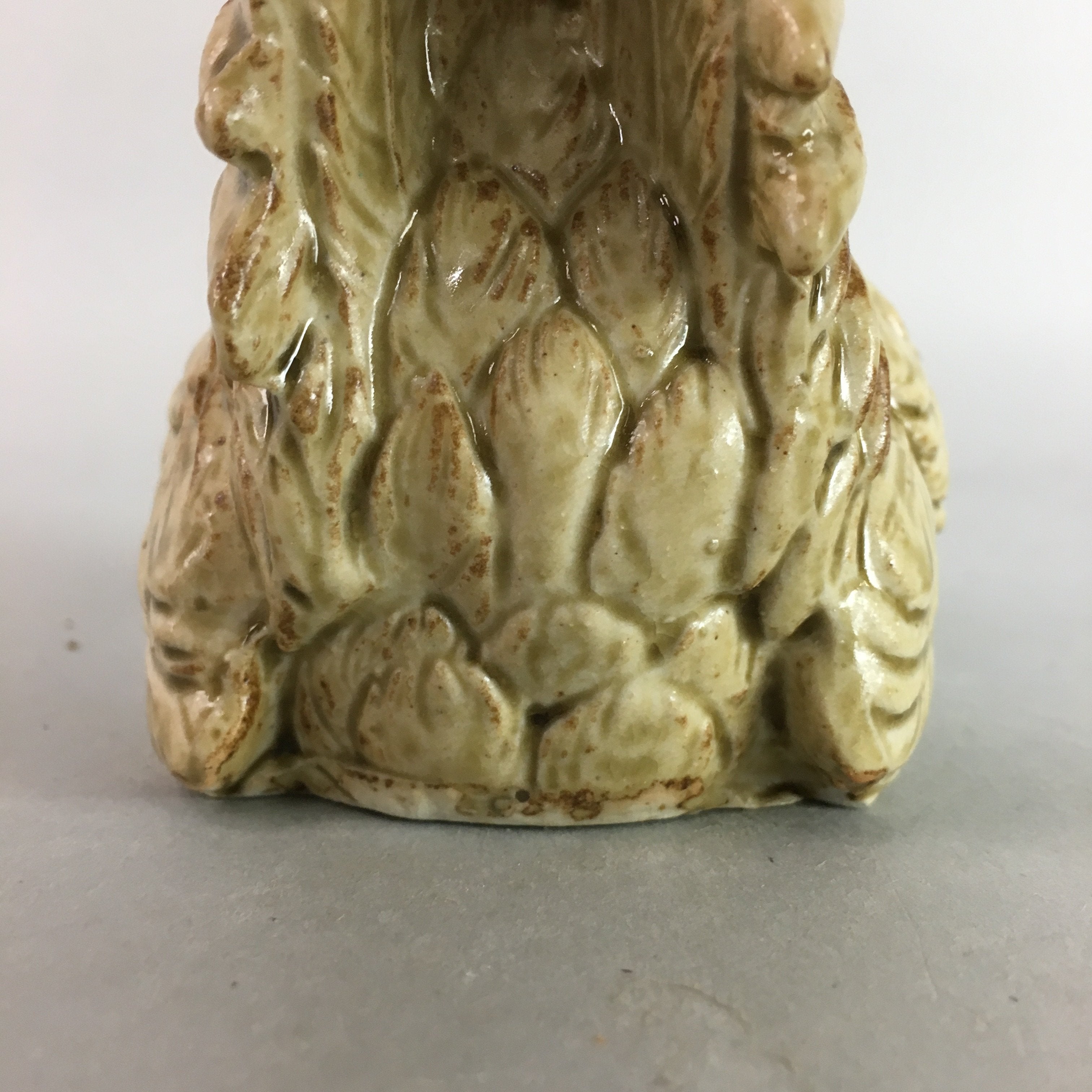 Japanese Ceramic Hen Statue Vtg Seto ware Pottery Bird SculptureOkimono BD470