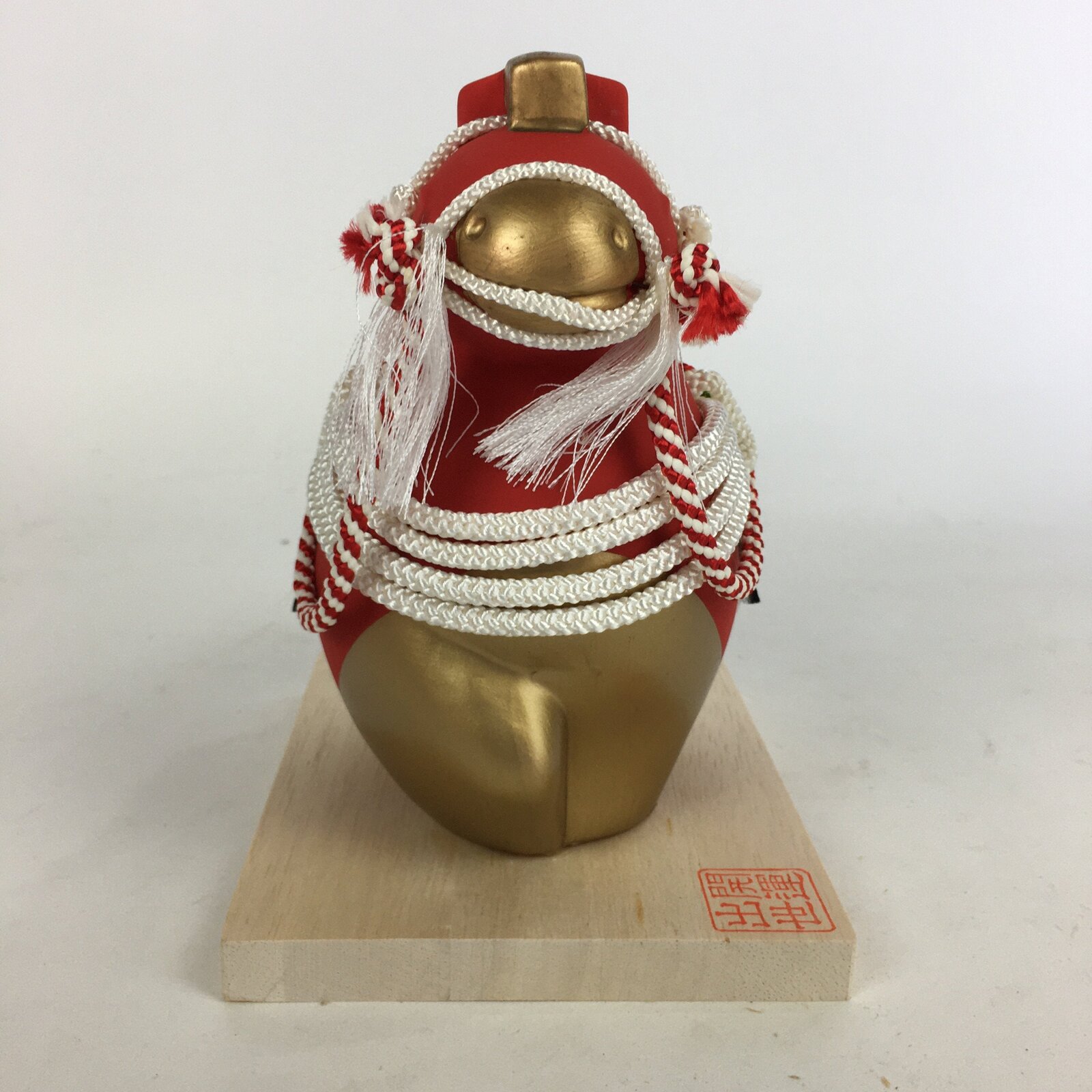 Japanese Ceramic Horse Statue Vtg Pottery Lucky Charm Kaiunshussegoma BD657