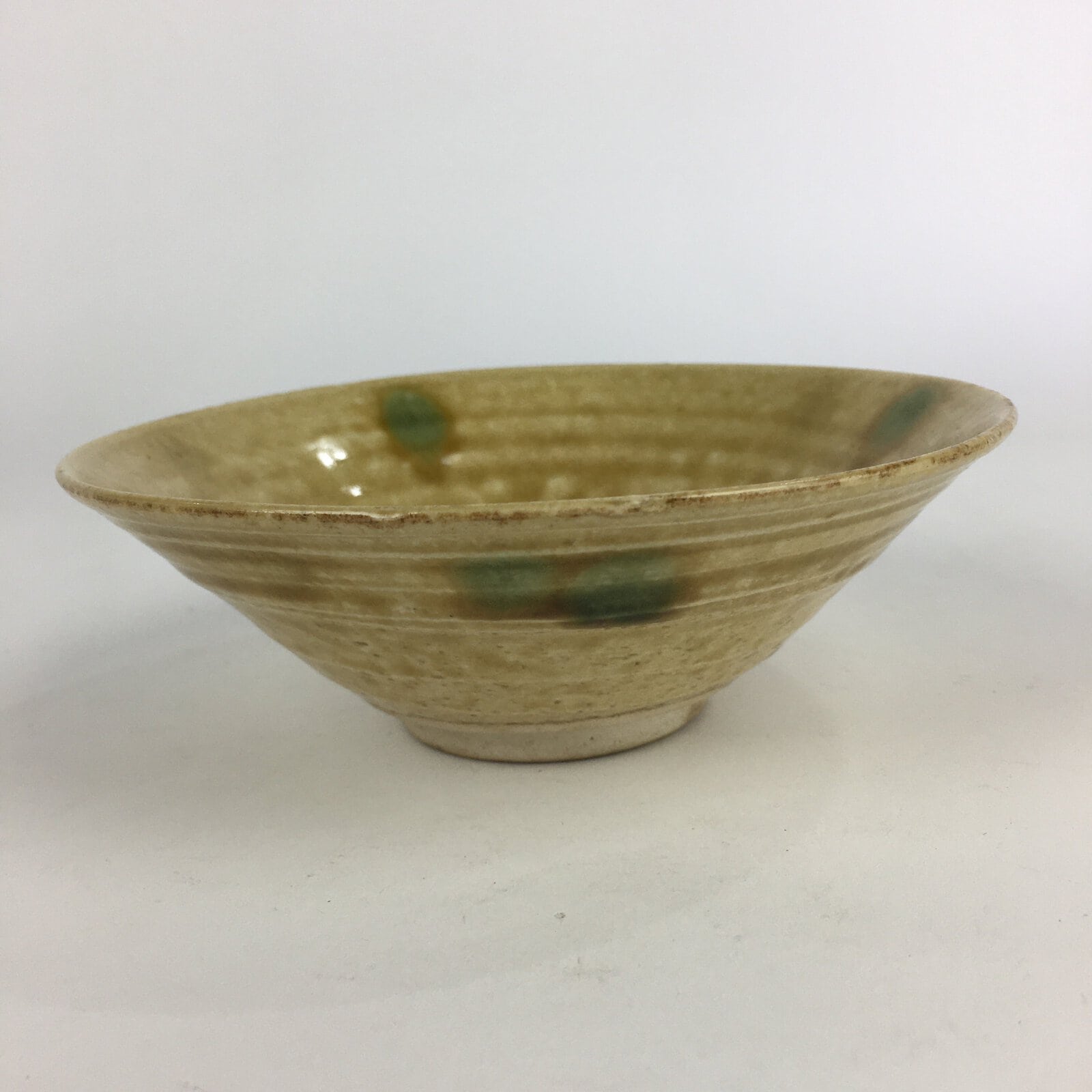 Japanese Ceramic Kiseto Tea Ceremony Green Tea Bowl Vtg Chawan GTB928