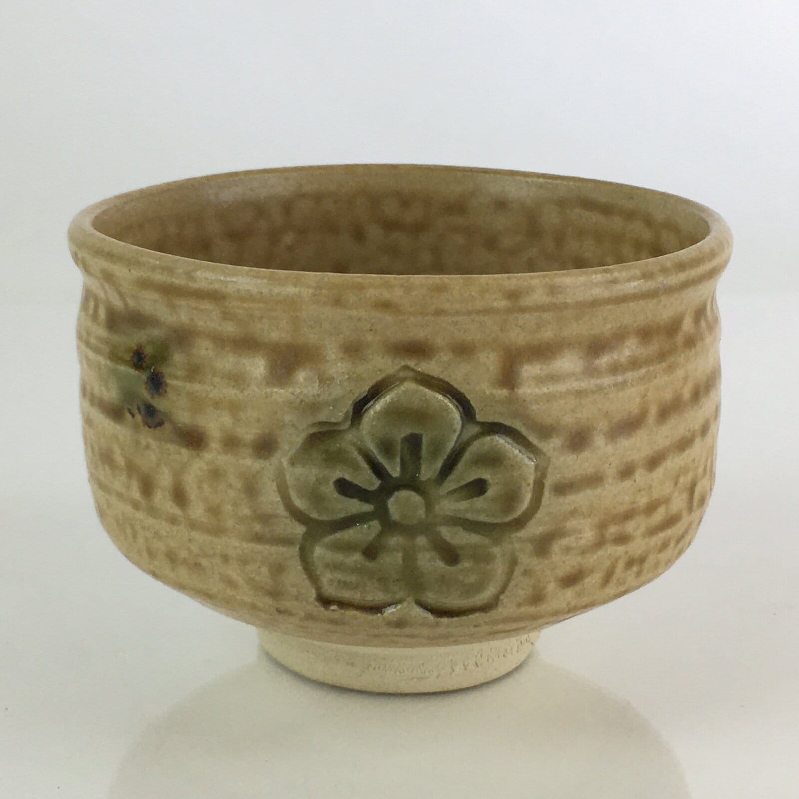 Japanese Ceramic Kiseto Tea Ceremony Green Tea Bowl Vtg Chawan GTB944
