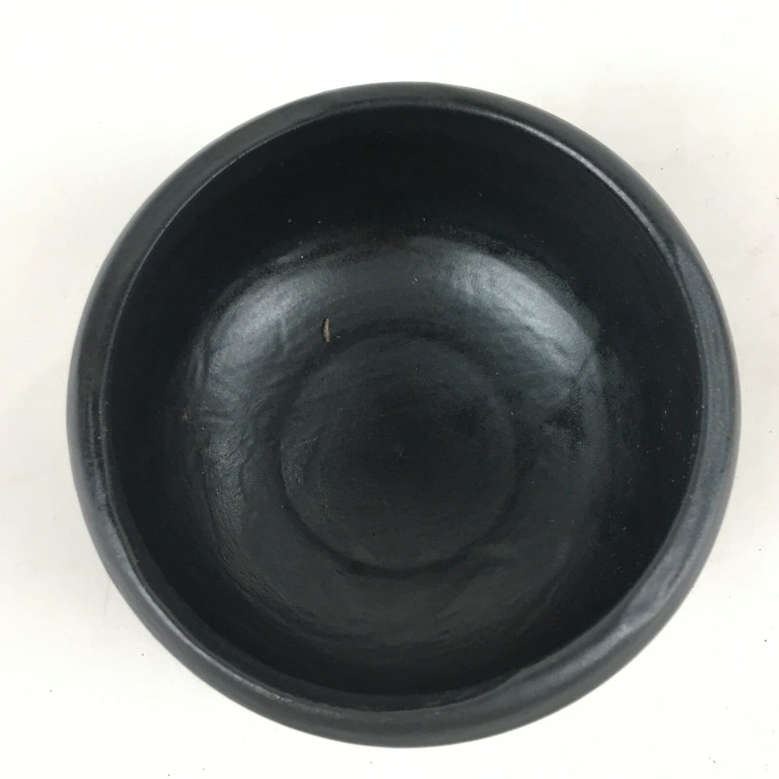 Japanese Ceramic Kuro-Oribe Green Tea Bowl Vtg Chawan Boxed Pottery PX603