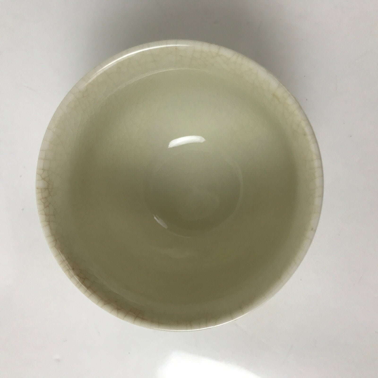 Japanese Ceramic Kutani Ware Teacup Vtg Pottery Yunomi Crackle Bamboo Red TC547