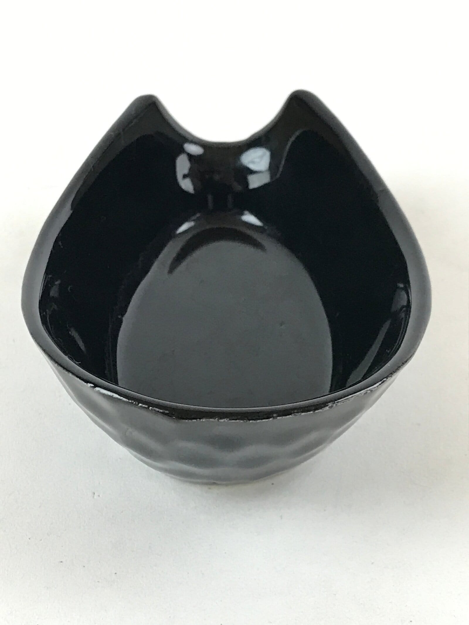 Japanese Ceramic Large Spoon W/ Stand Vtg Ramen Noodle Soup White Black PY558