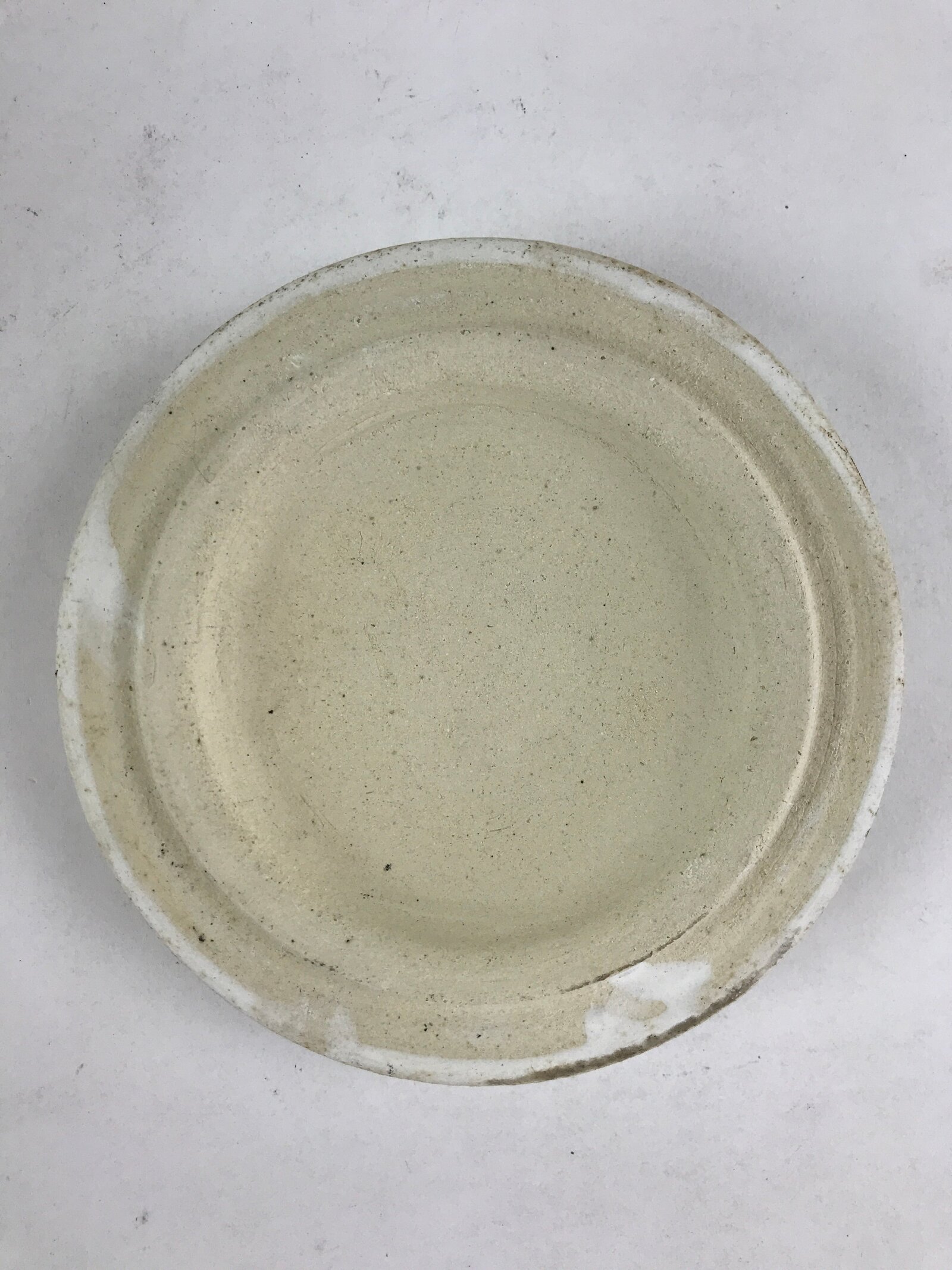 Japanese Ceramic Lidded Jar Handle Tsubo Iremono Vtg Pottery White PY451