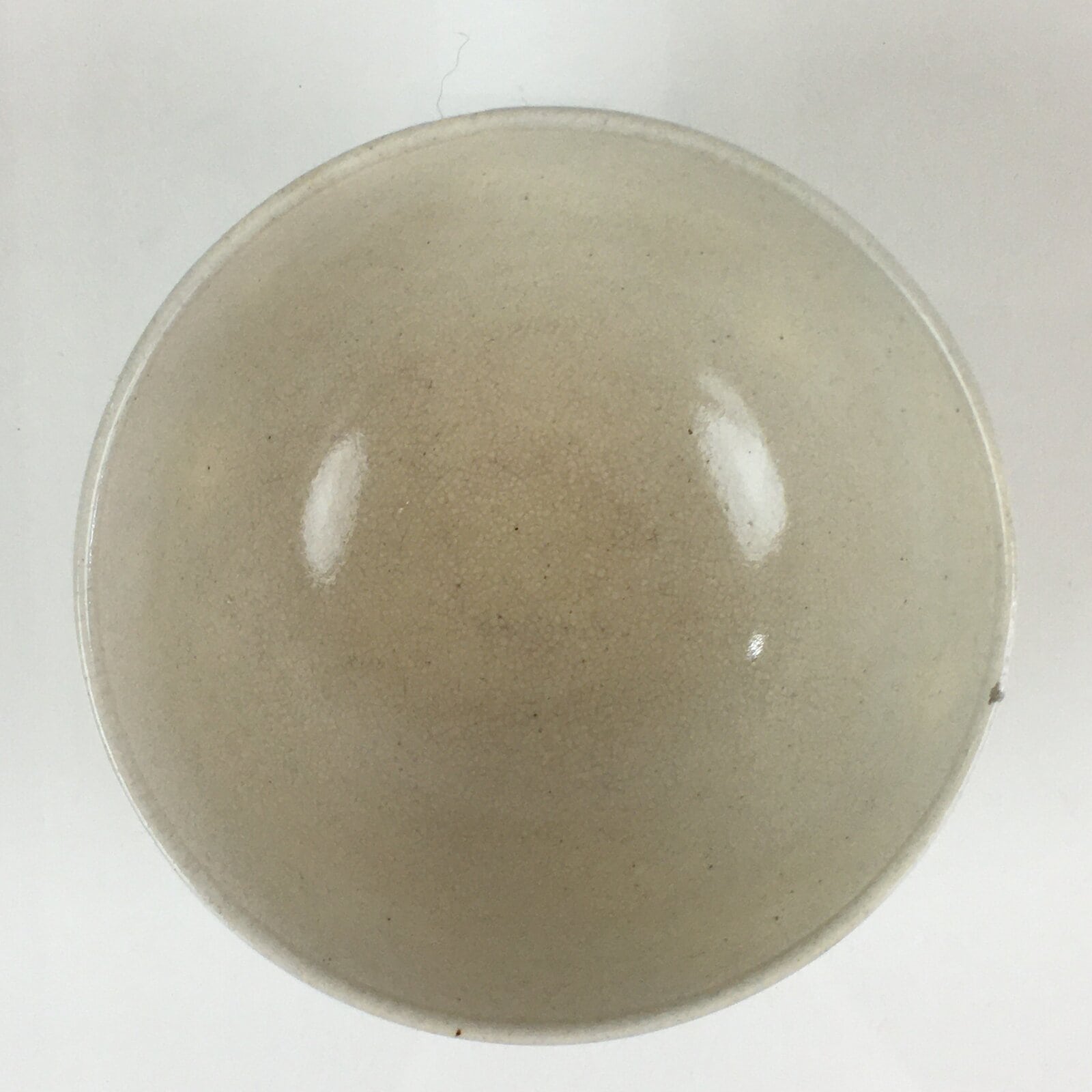 Japanese Ceramic Lidded Rice Bowl Vtg White Chawan Pottery PY127