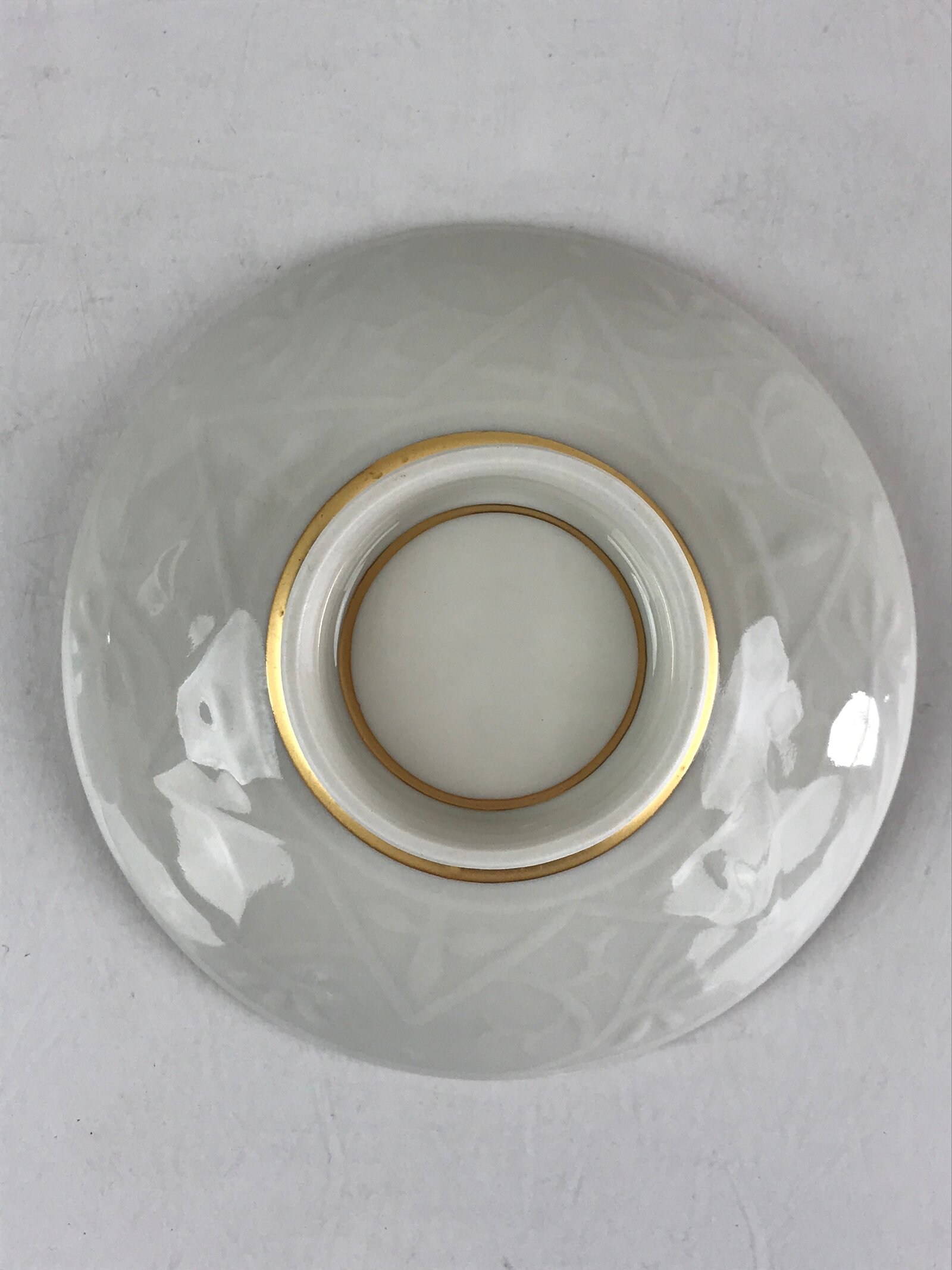 Japanese Ceramic Lidded Rice Bowl White Chawan Vtg Pottery Handmade Flower PY278