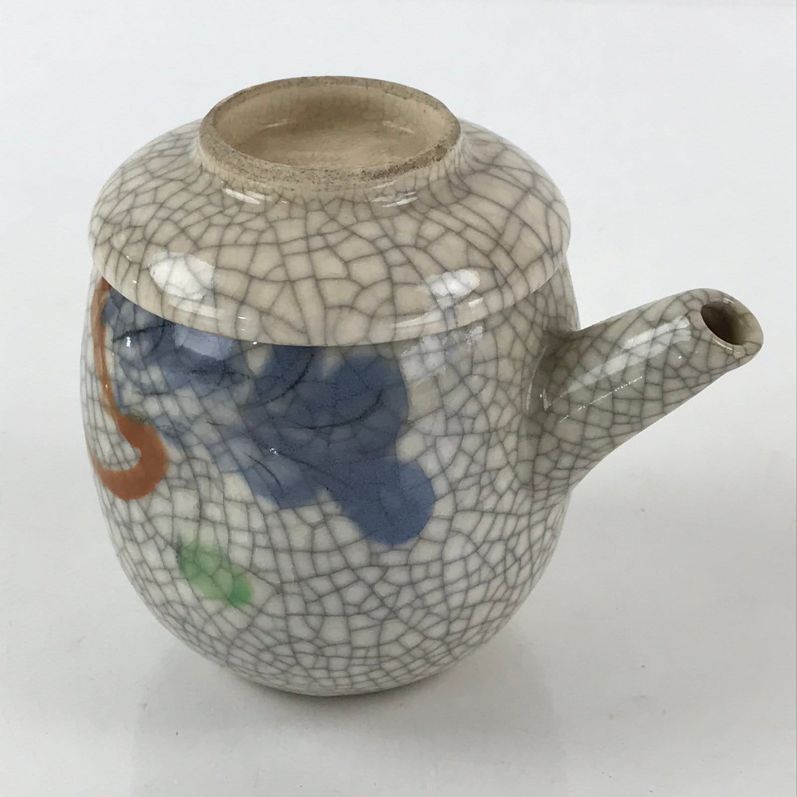 Japanese Ceramic Lidded Sauce Dispenser Liquid Container Vtg Pottery Kannyu PY2