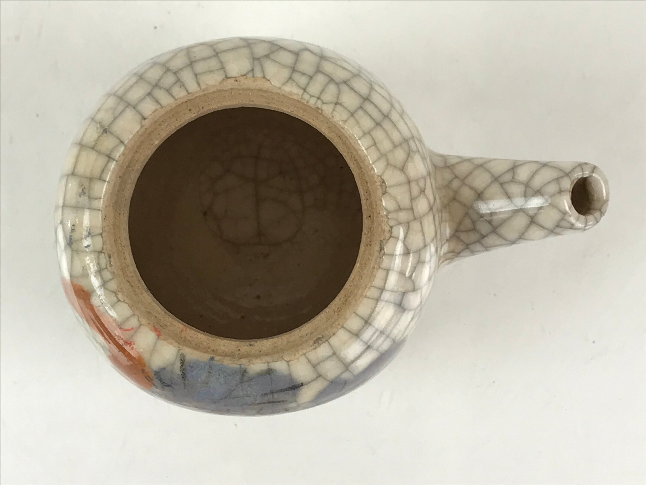 Japanese Ceramic Lidded Sauce Dispenser Liquid Container Vtg Pottery Kannyu PY2