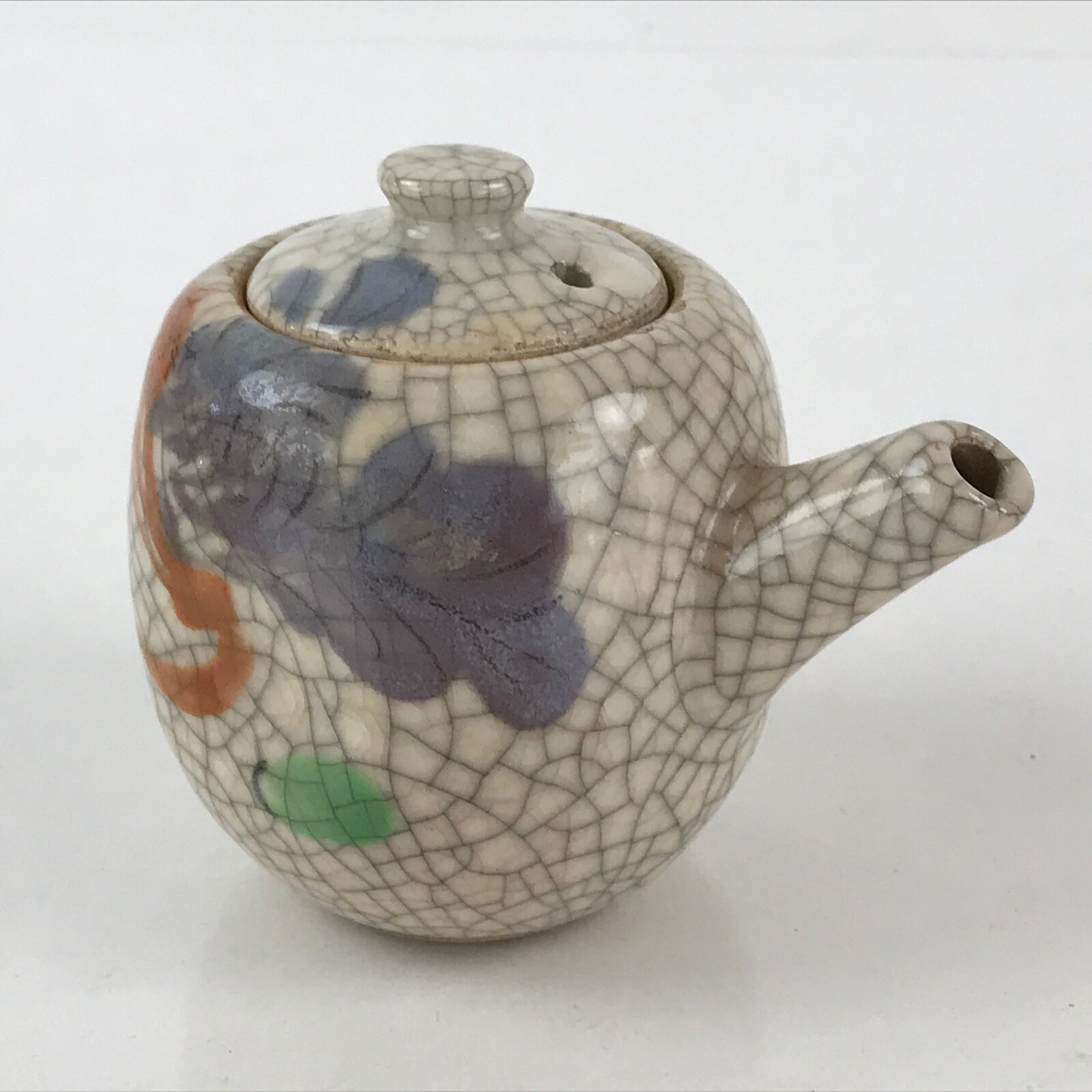 Japanese Ceramic Lidded Sauce Dispenser Liquid Container Vtg Pottery Kannyu PY2