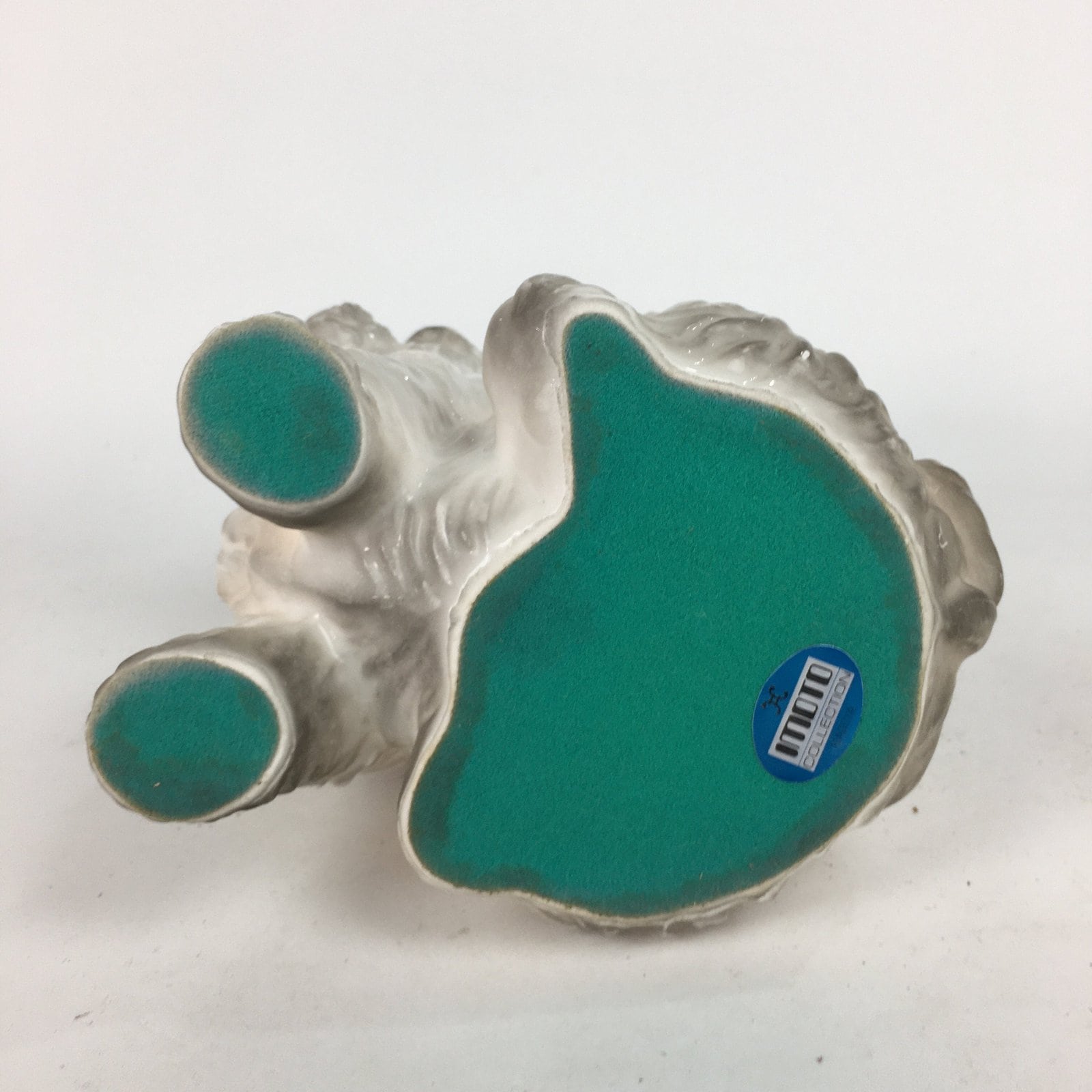 Japanese Ceramic Maltese Dog Ornament Vtg Pottery White Inu Okimono BD658